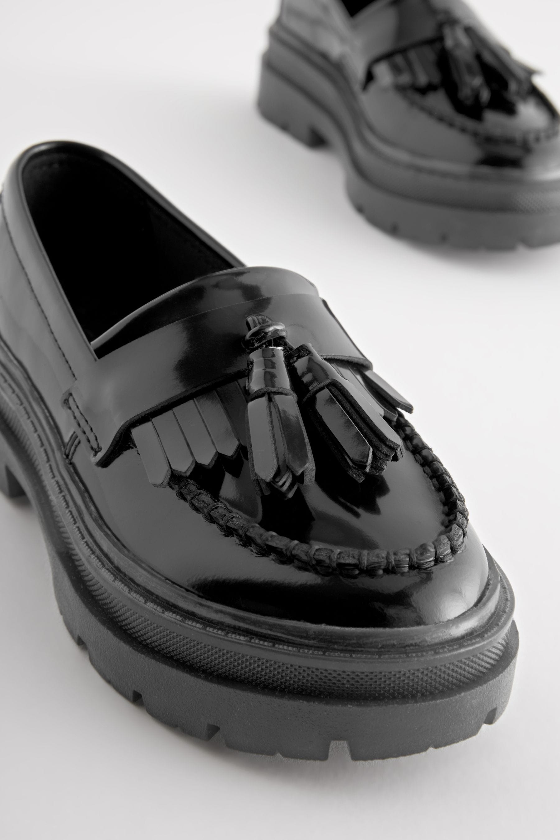 Black Chunky School Shoes