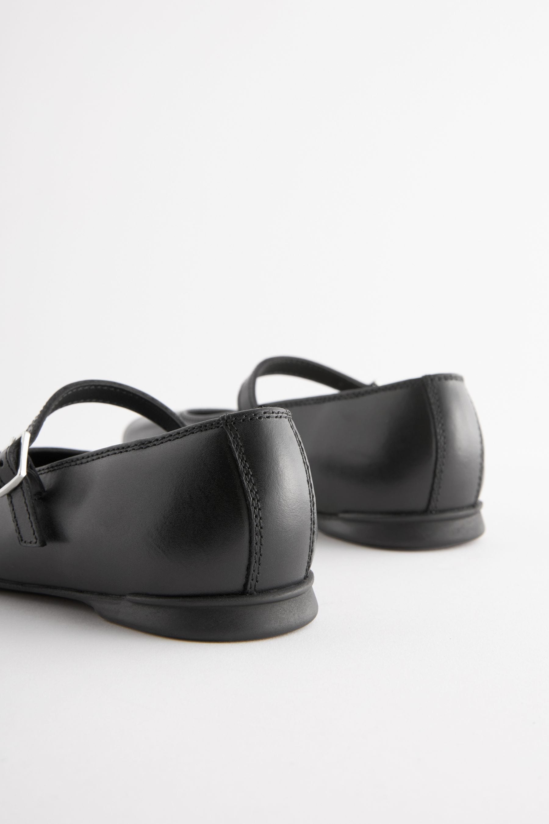 Matt Black Wide Fit (G) Leather Mary Jane School Shoes