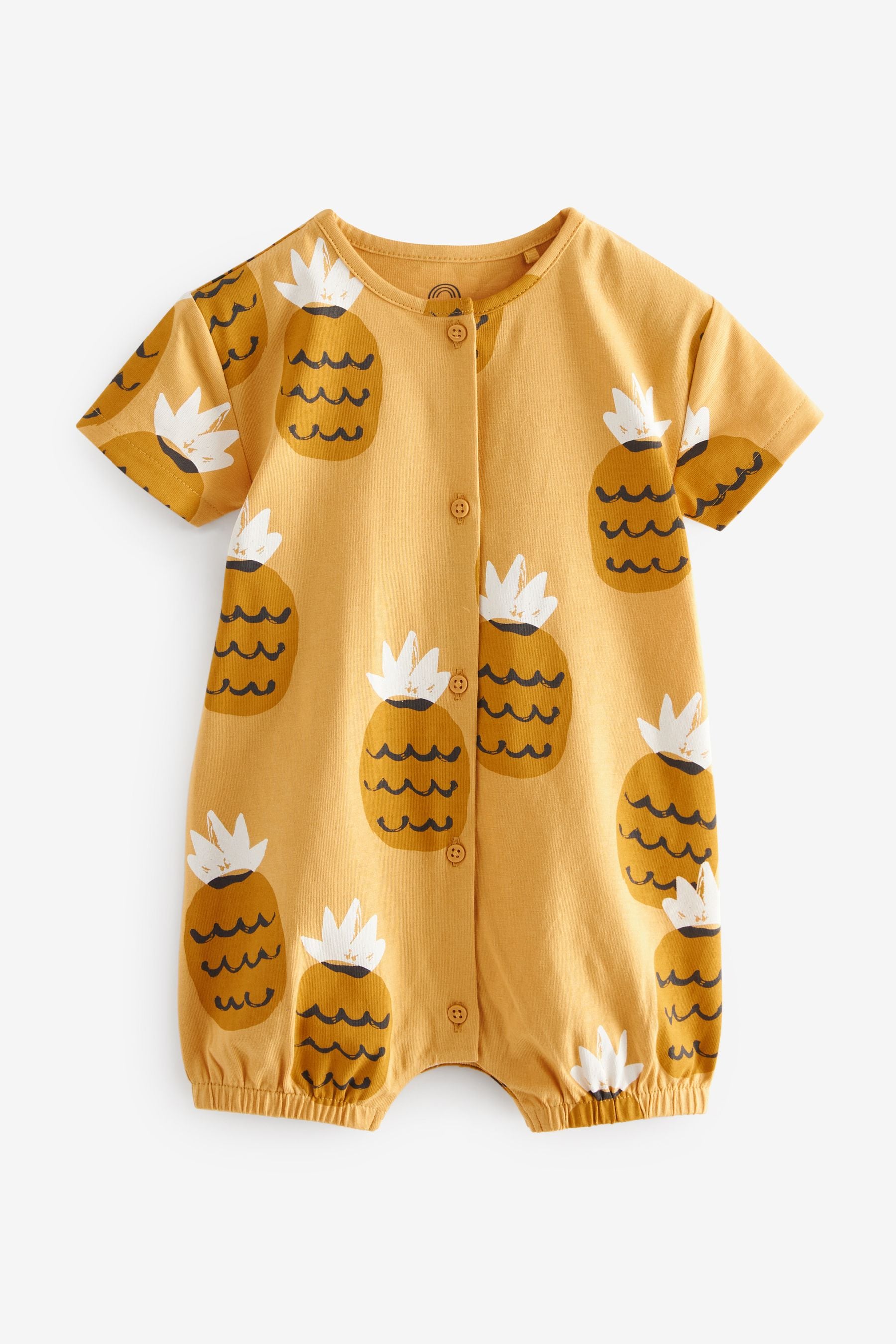 Yellow Pineapple Baby Jersey Romper (0mths-3yrs)