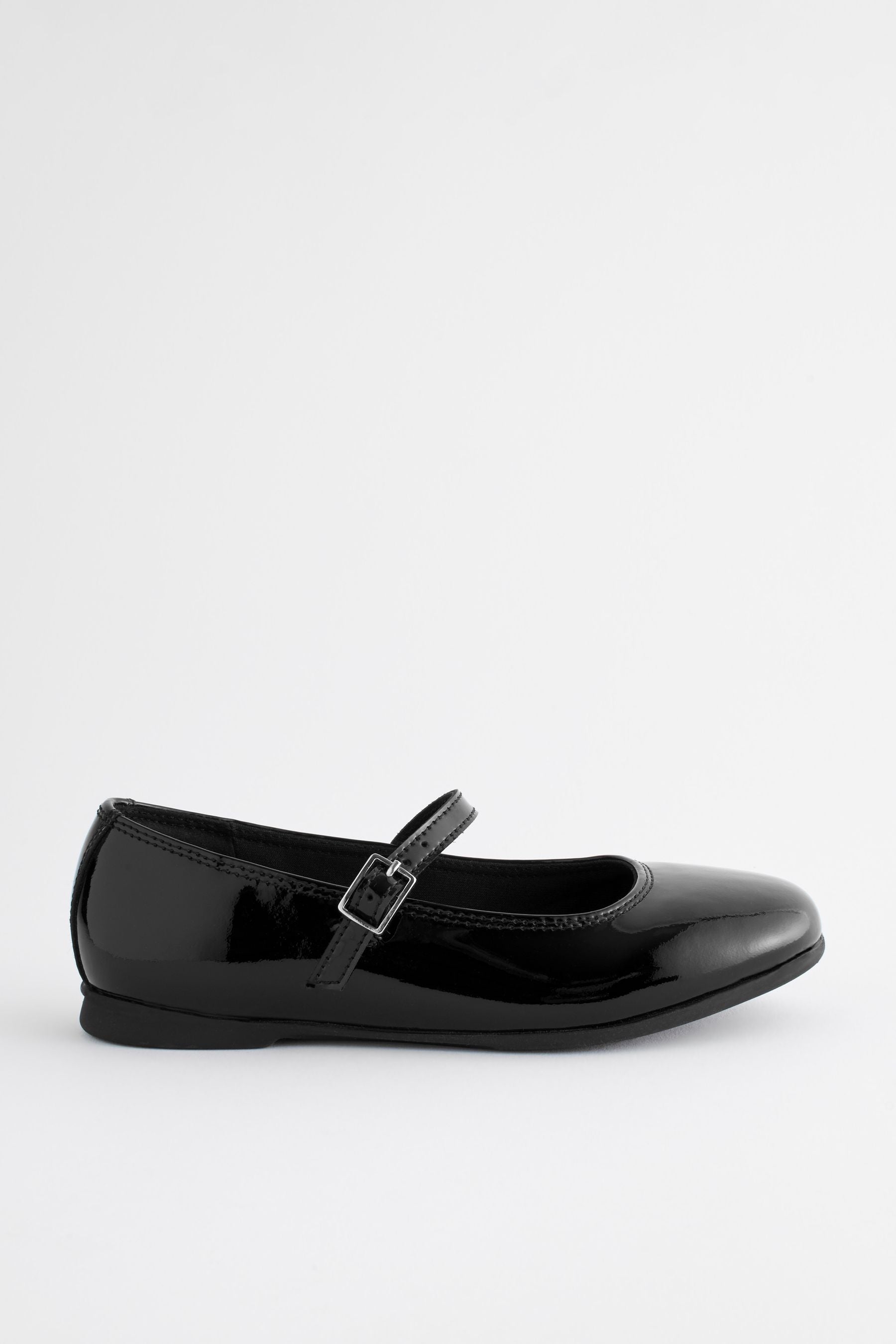 Black Patent Narrow Fit (E) Leather Mary Jane School Shoes