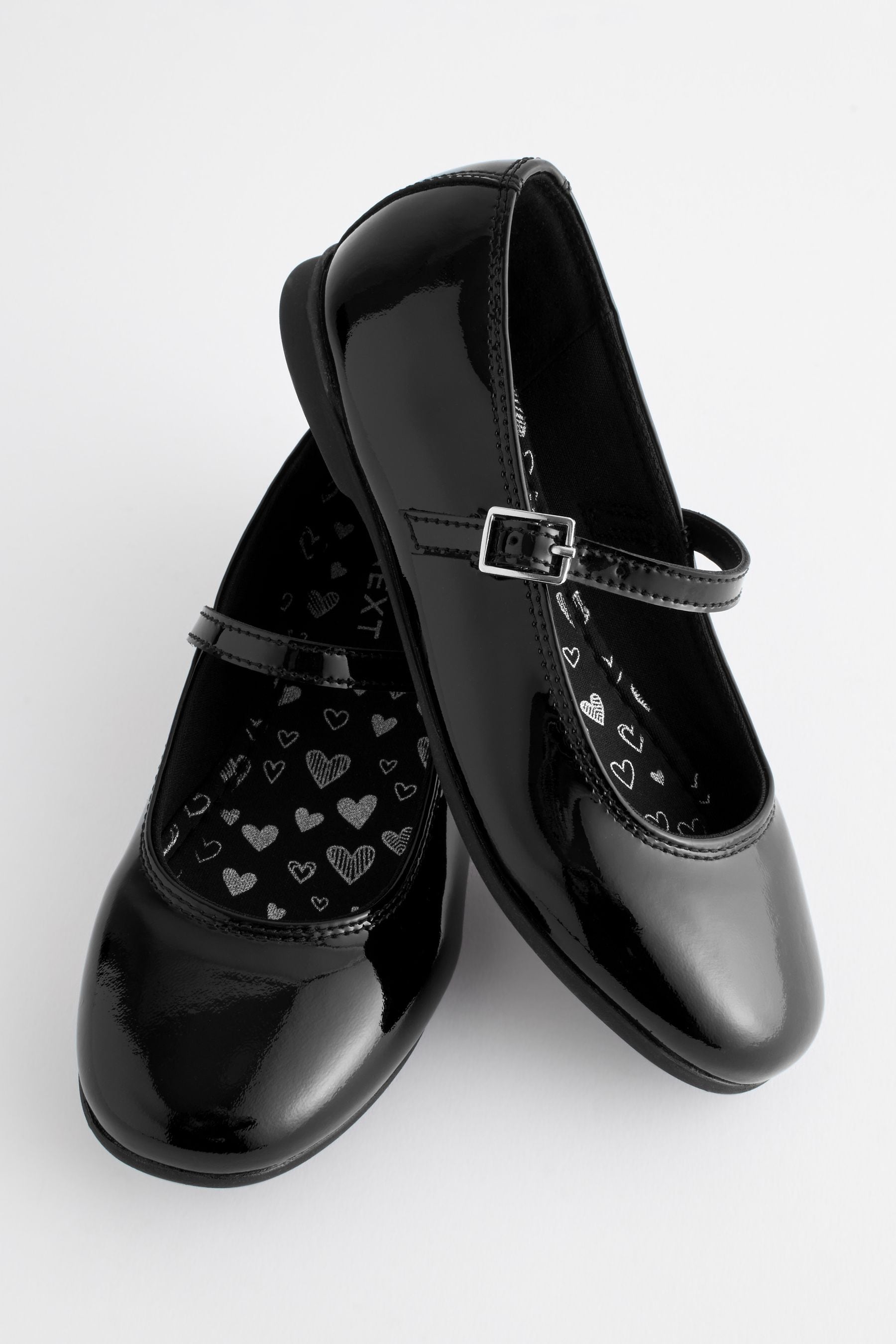 Black Patent Narrow Fit (E) Leather Mary Jane School Shoes