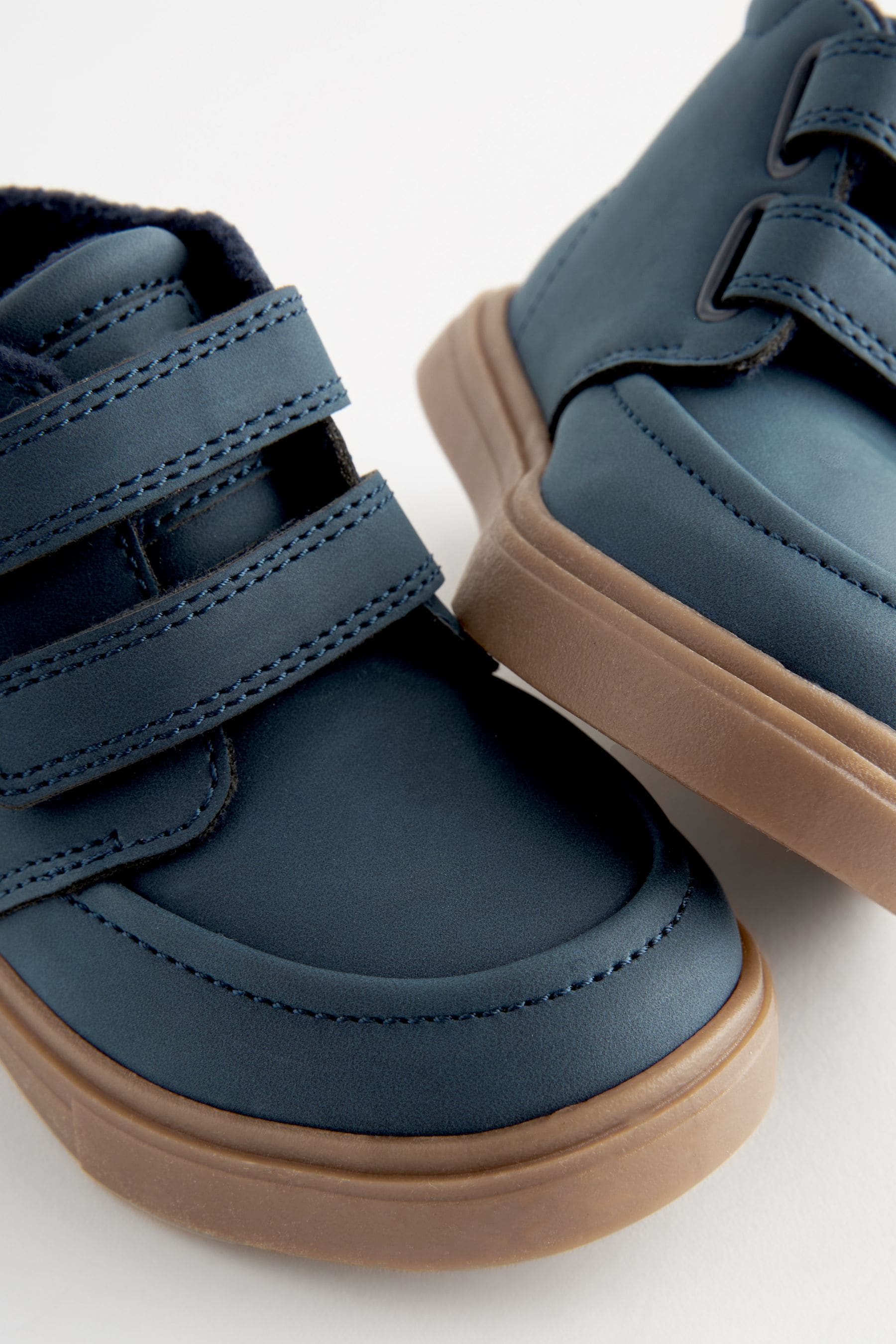 Navy Blue with Gum Sole Warm Lined Touch Fastening Boots