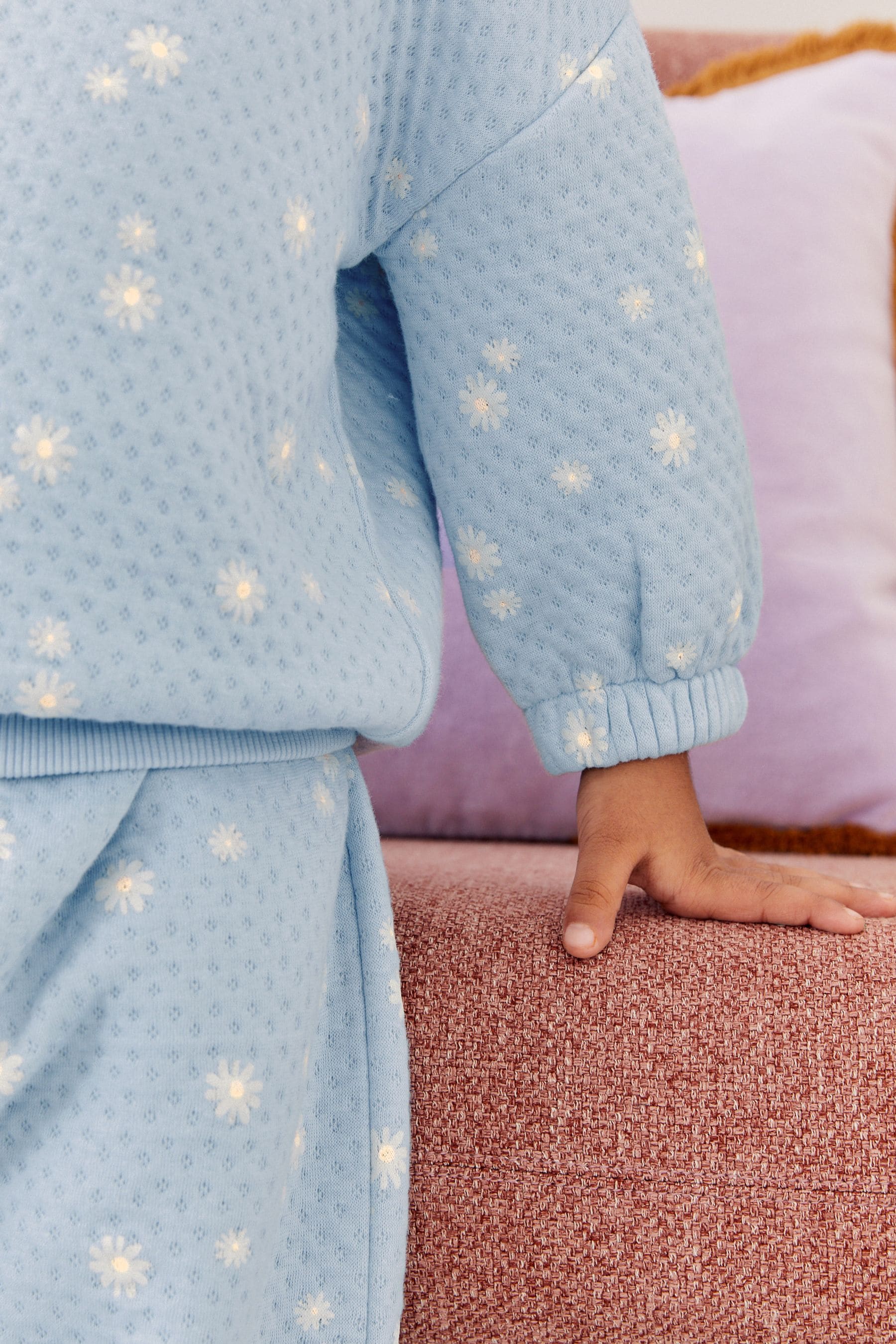 Blue Floral Quilted Pyjamas (9mths-16yrs)