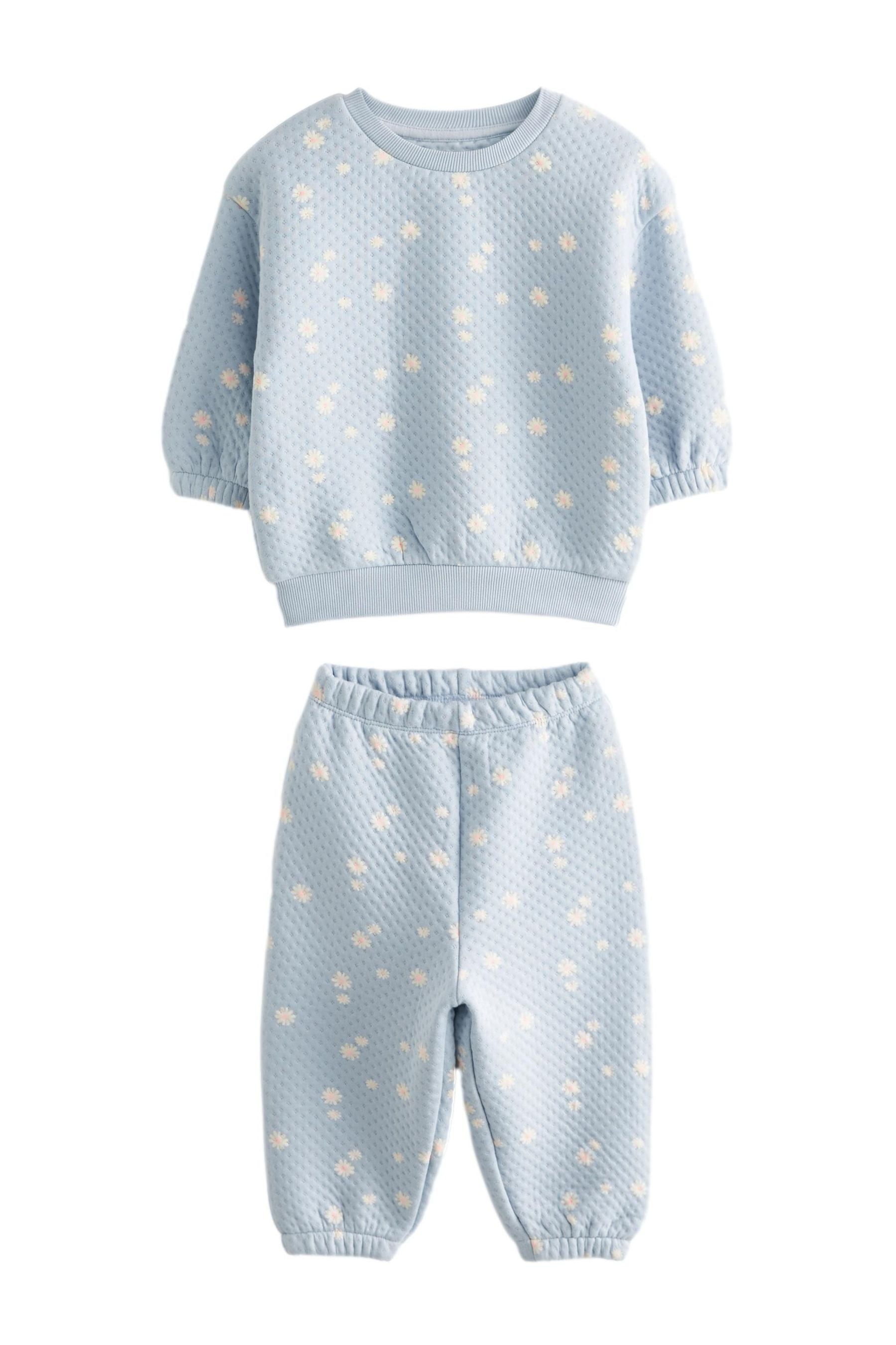 Blue Floral Quilted Pyjamas (9mths-16yrs)