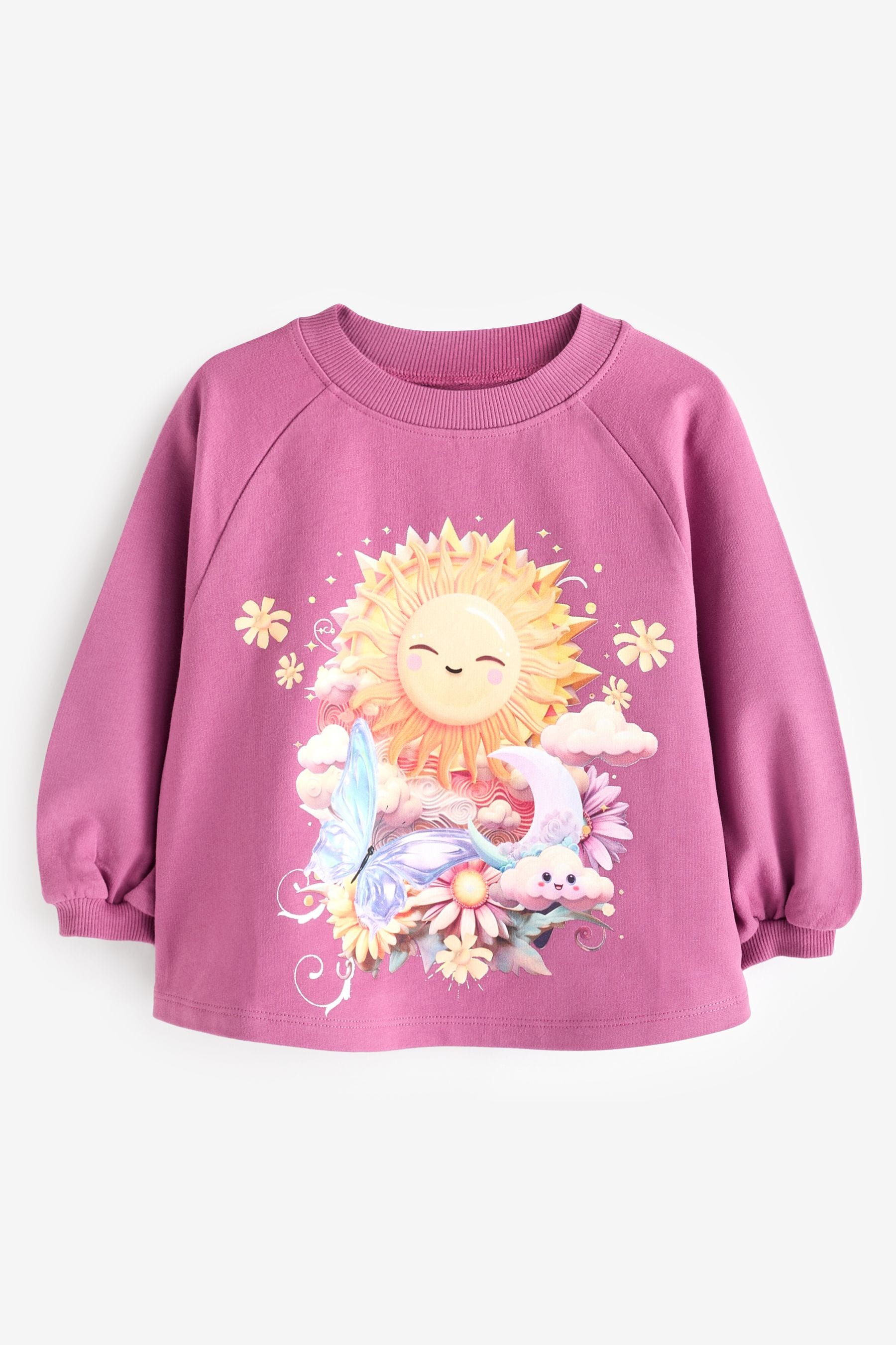 Purple Sun 100% Cotton Long Sleeve T-Shirt (3mths-7yrs)