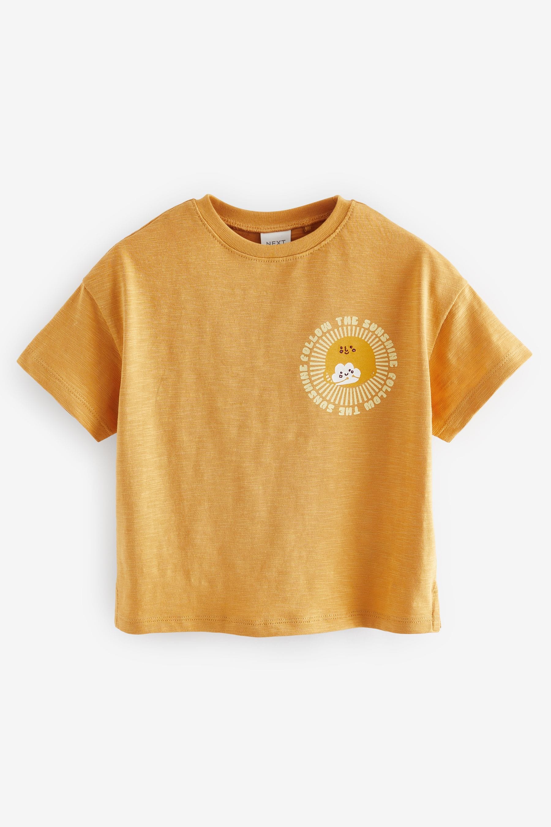 Yellow Sun Slogan Short Sleeve T-Shirt (3mths-7yrs)