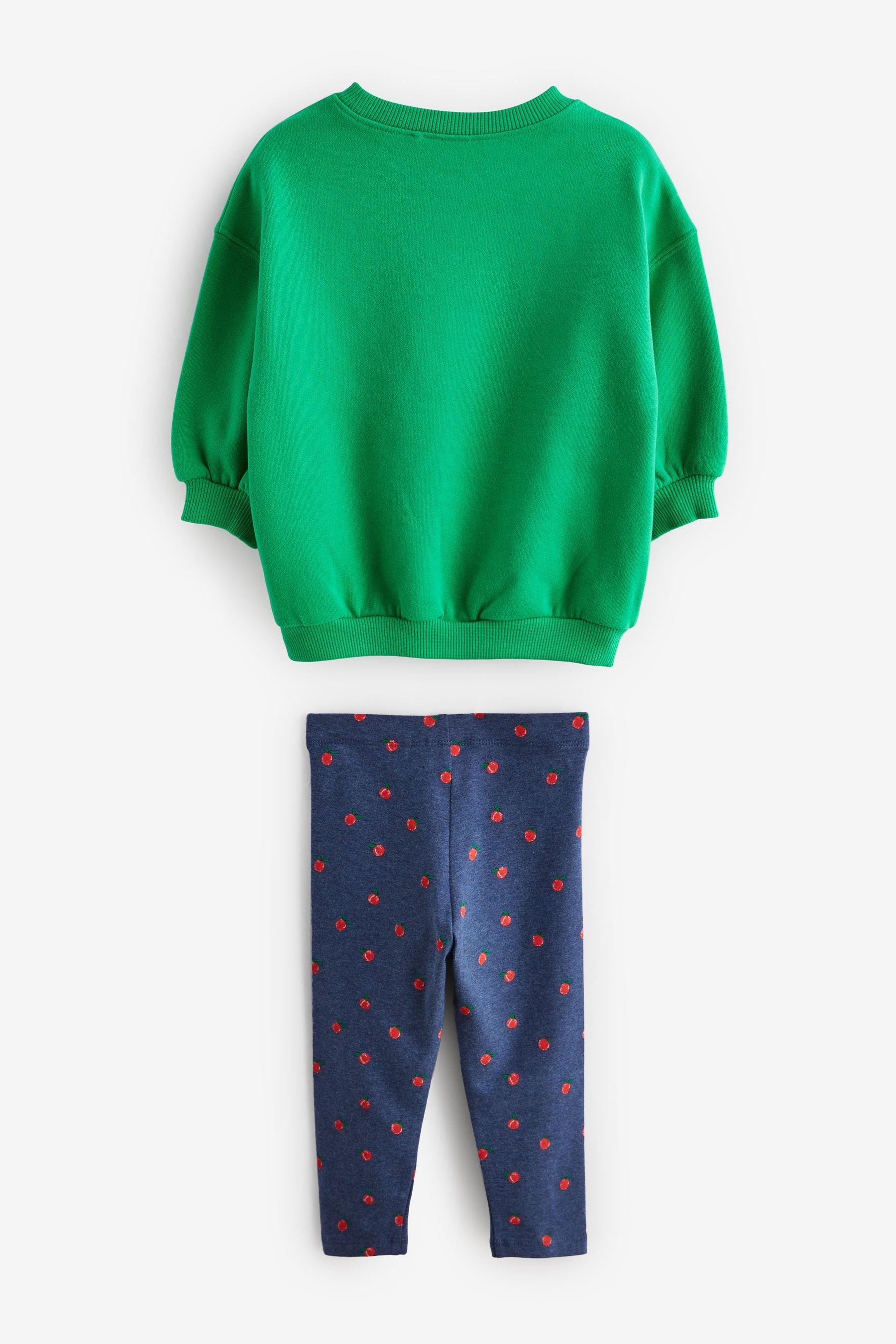 Green Vegetable Crew Sweatshirt and Leggings Set (3mths-7yrs)