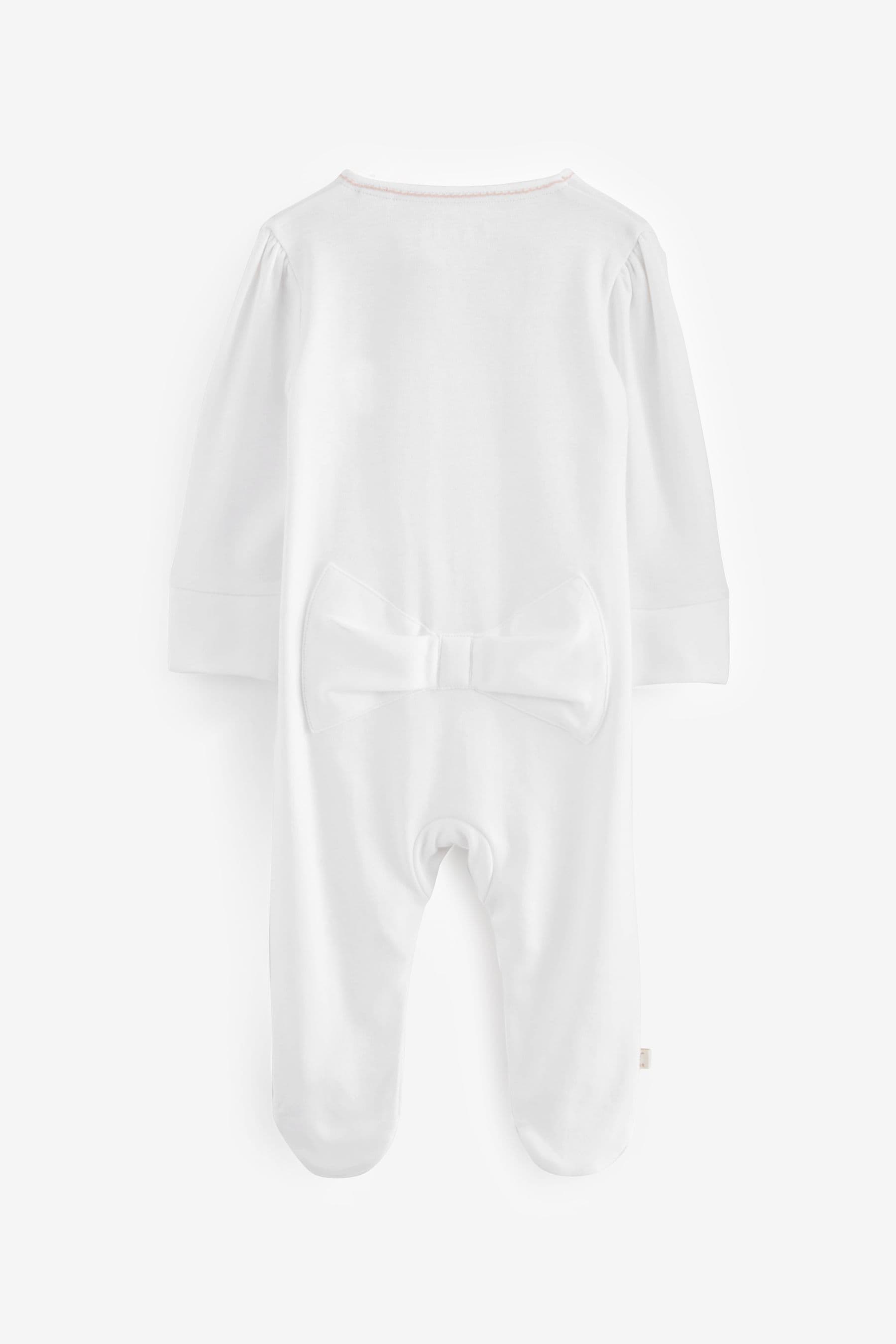 Baker by Ted Baker Babys First Eid 100% Cotton White Sleepsuit