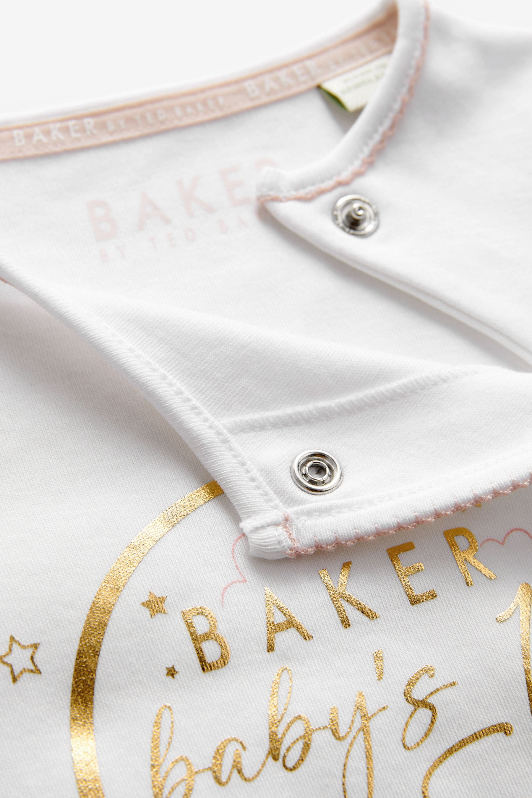 Baker by Ted Baker Babys First Eid 100% Cotton White Sleepsuit