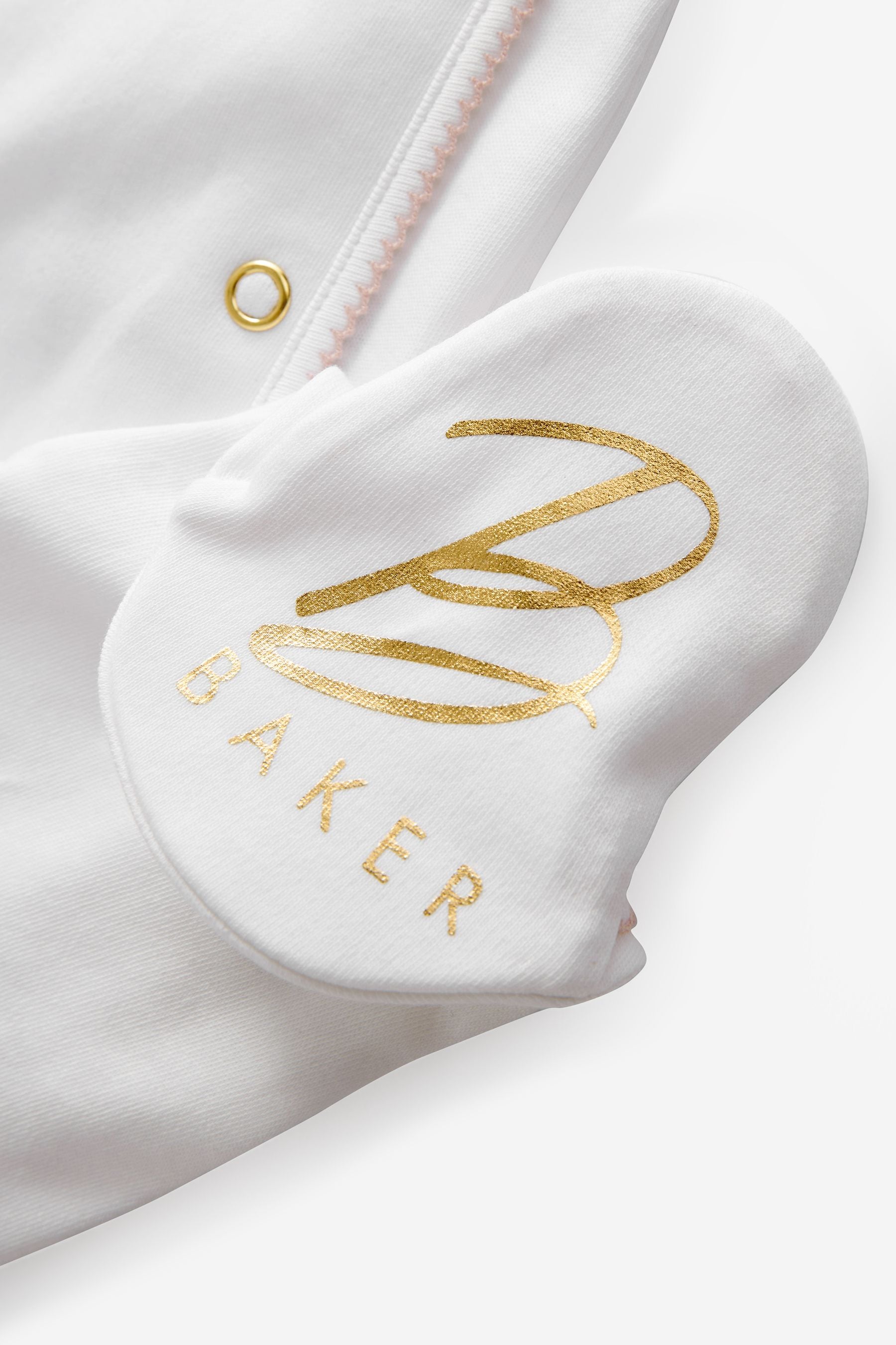 Baker by Ted Baker Babys First Eid 100% Cotton White Sleepsuit