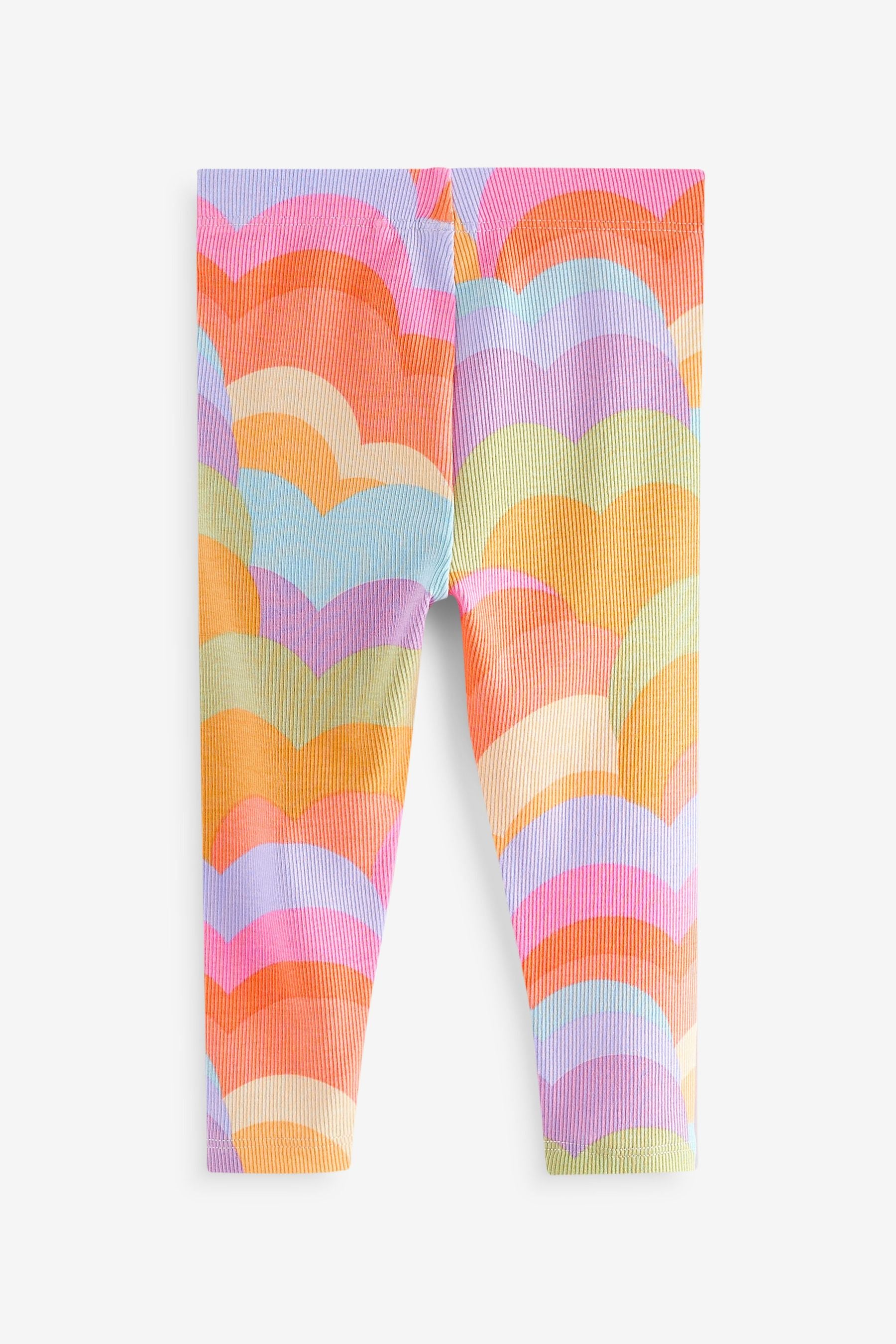 Pink Pastel Rainbow Rib Jersey Leggings (3mths-7yrs)