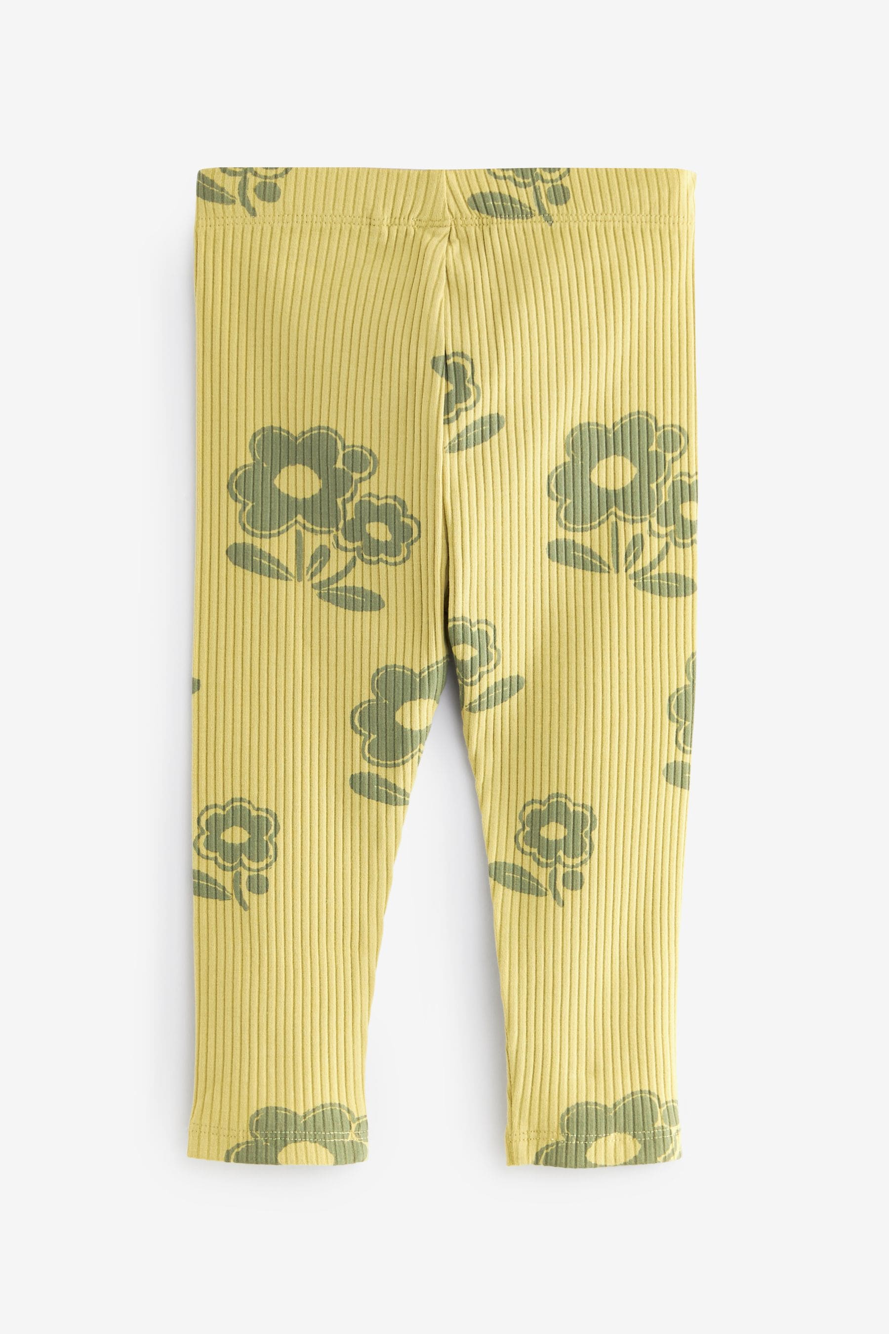 Green Flower Leggings (3mths-7yrs)