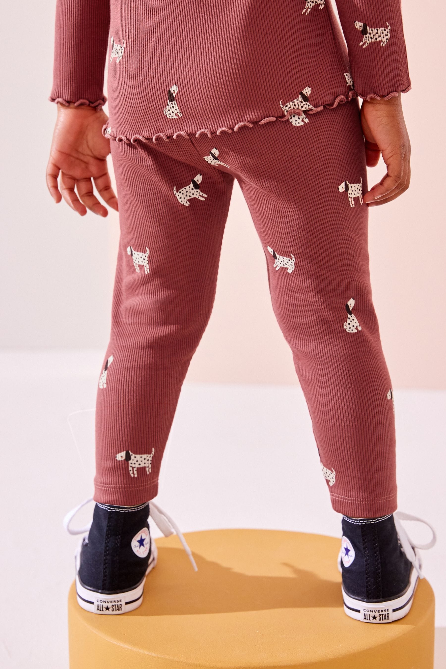 Red Dog Rib Jersey Leggings (3mths-7yrs)