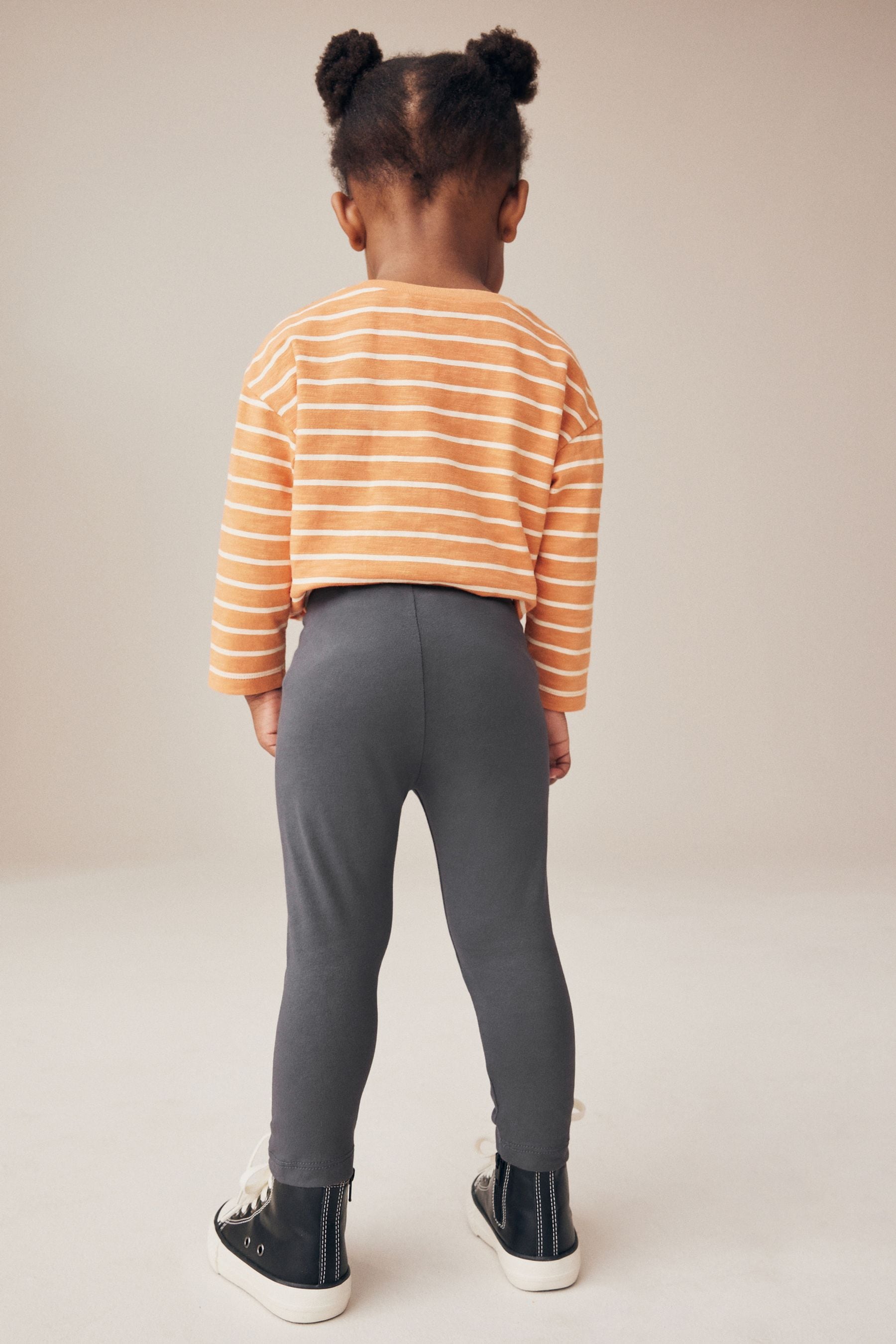 Charcoal Grey Pumpkin Embellished Leggings (3mths-7yrs)