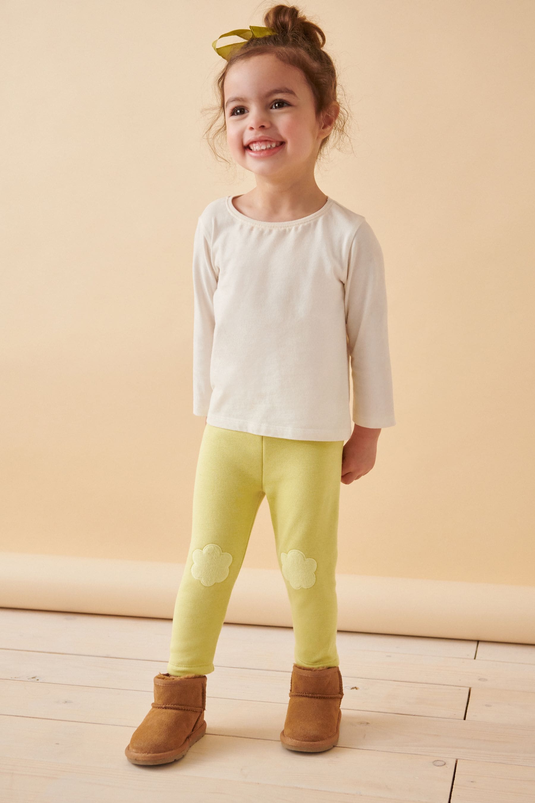 Bright Green Cosy Fleece Lined Leggings (3mths-7yrs)