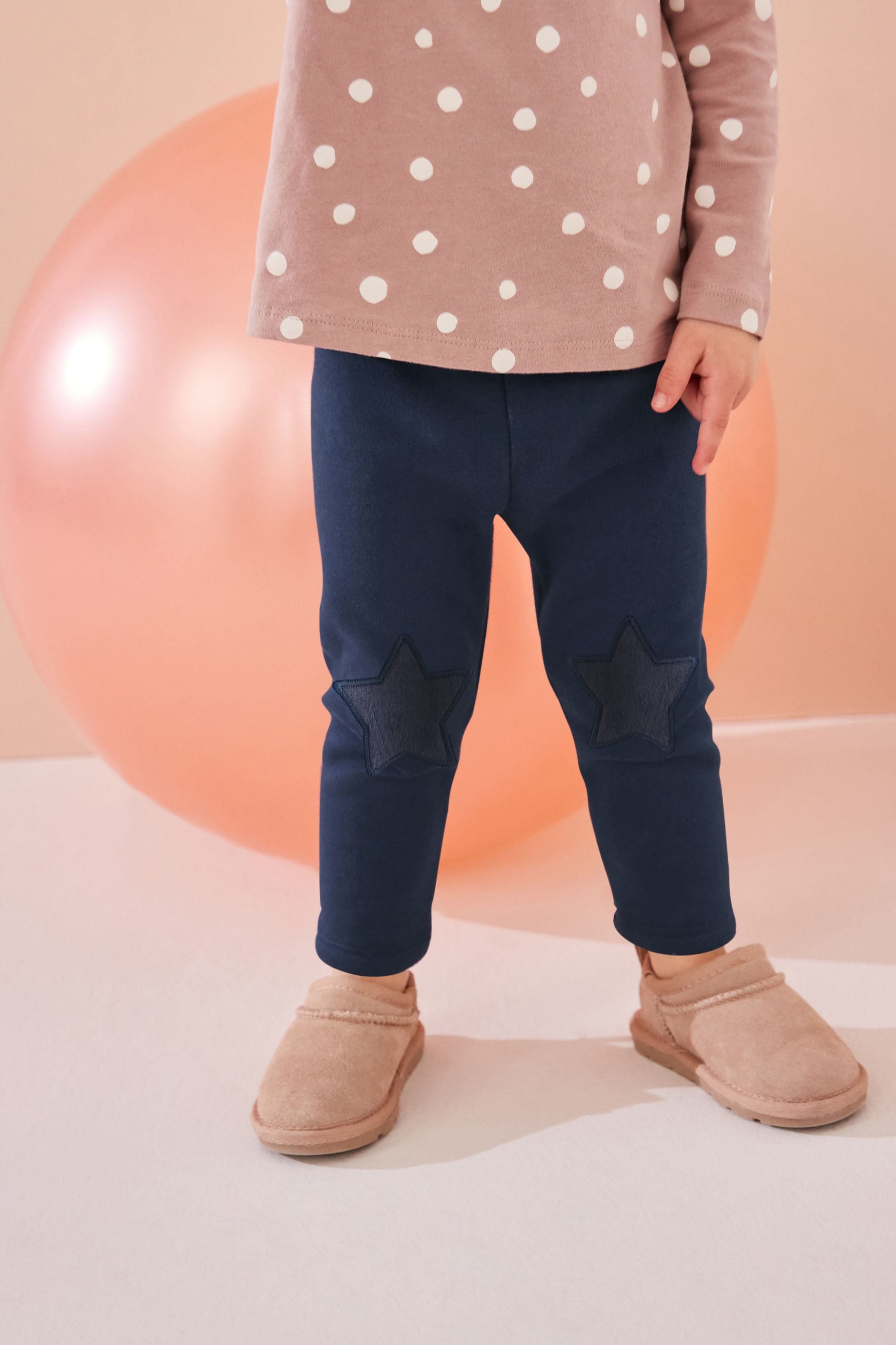 Navy Cosy Fleece Lined Leggings (3mths-7yrs)