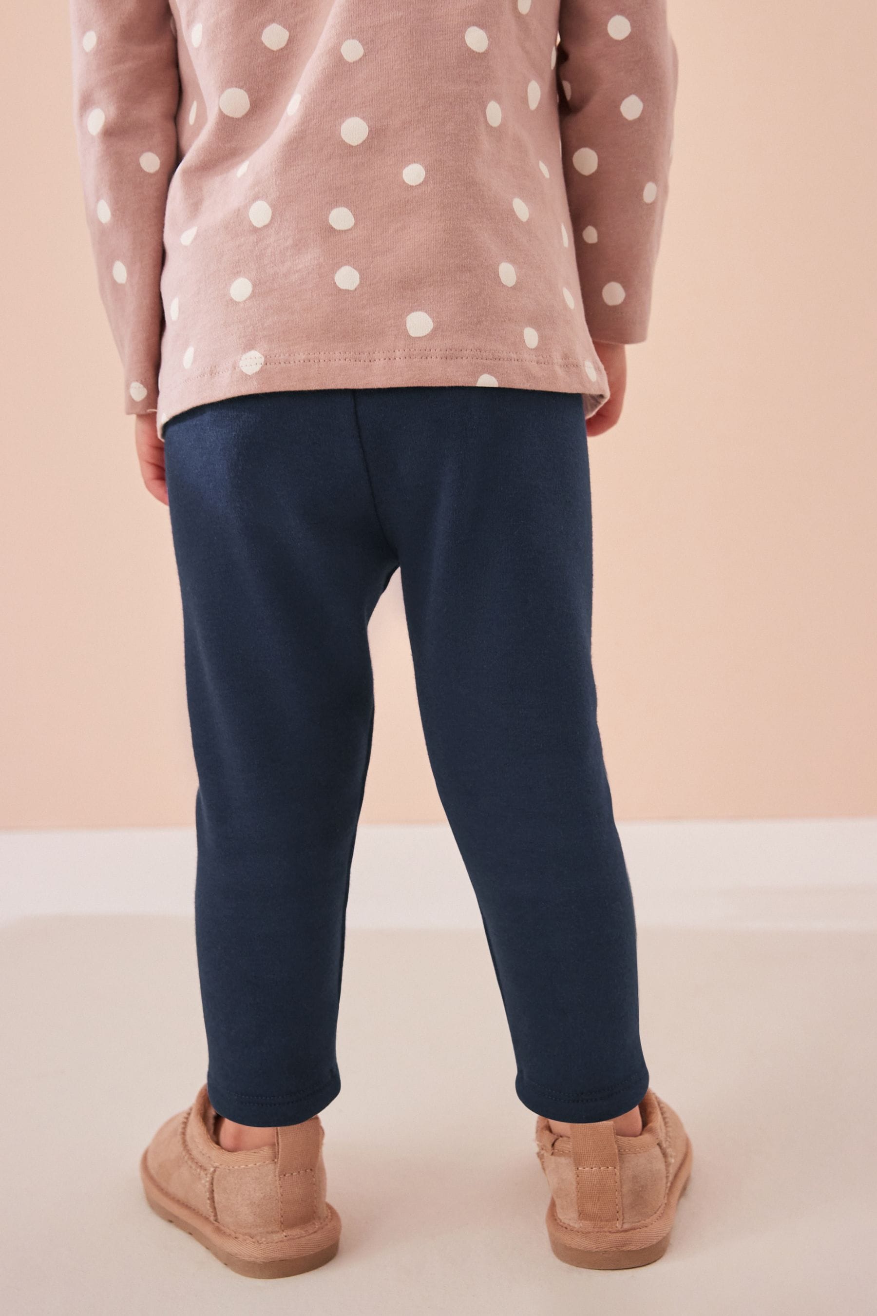 Navy Cosy Fleece Lined Leggings (3mths-7yrs)