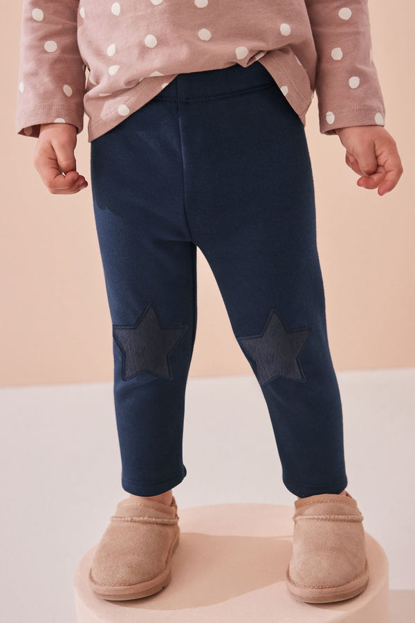 Navy Cosy Fleece Lined Leggings (3mths-7yrs)