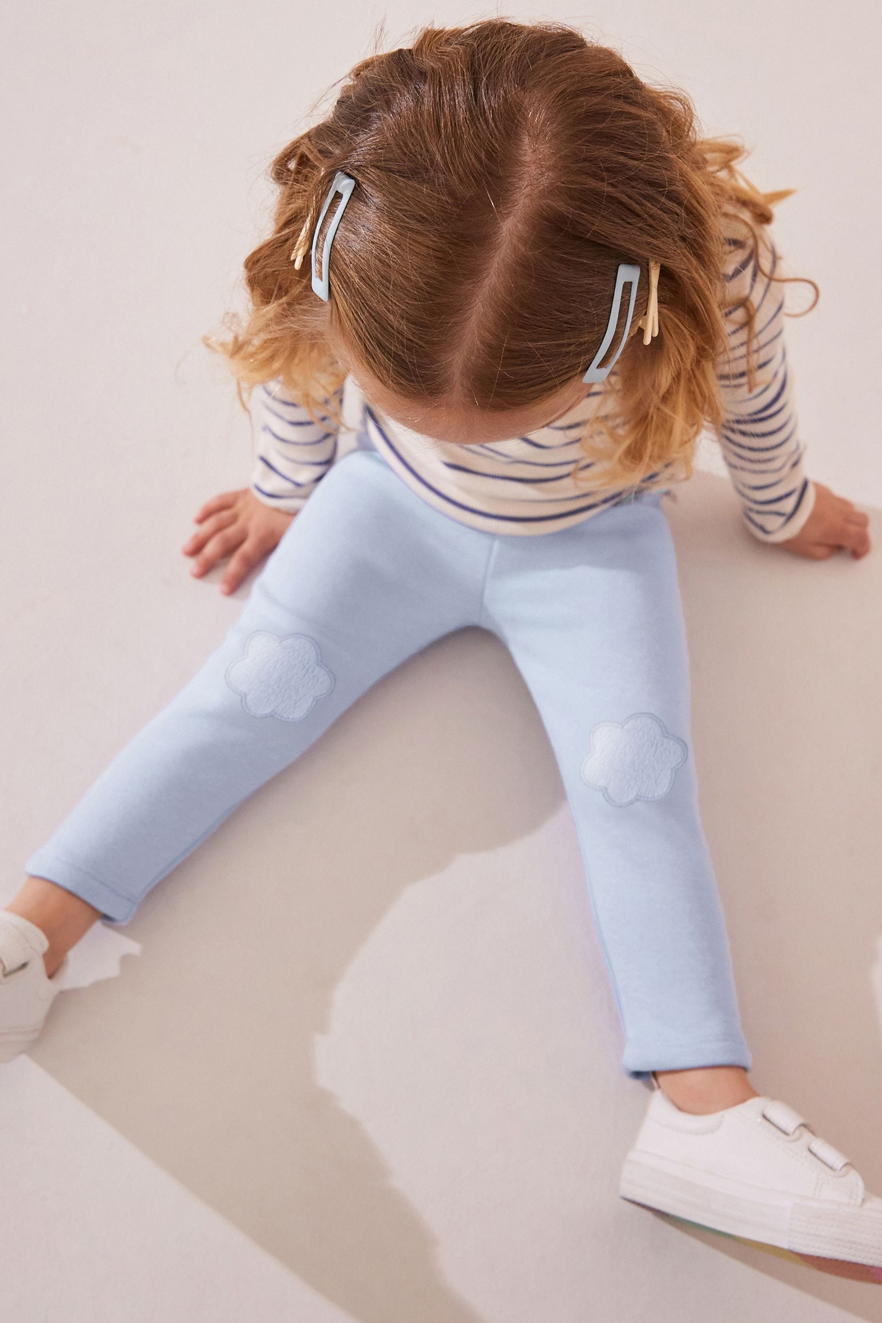 Pale Blue Cosy Fleece Lined Leggings (3mths-7yrs)