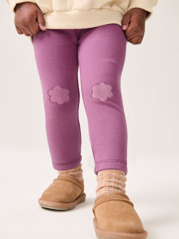 Purple Cosy Fleece Lined Leggings (3mths-7yrs)