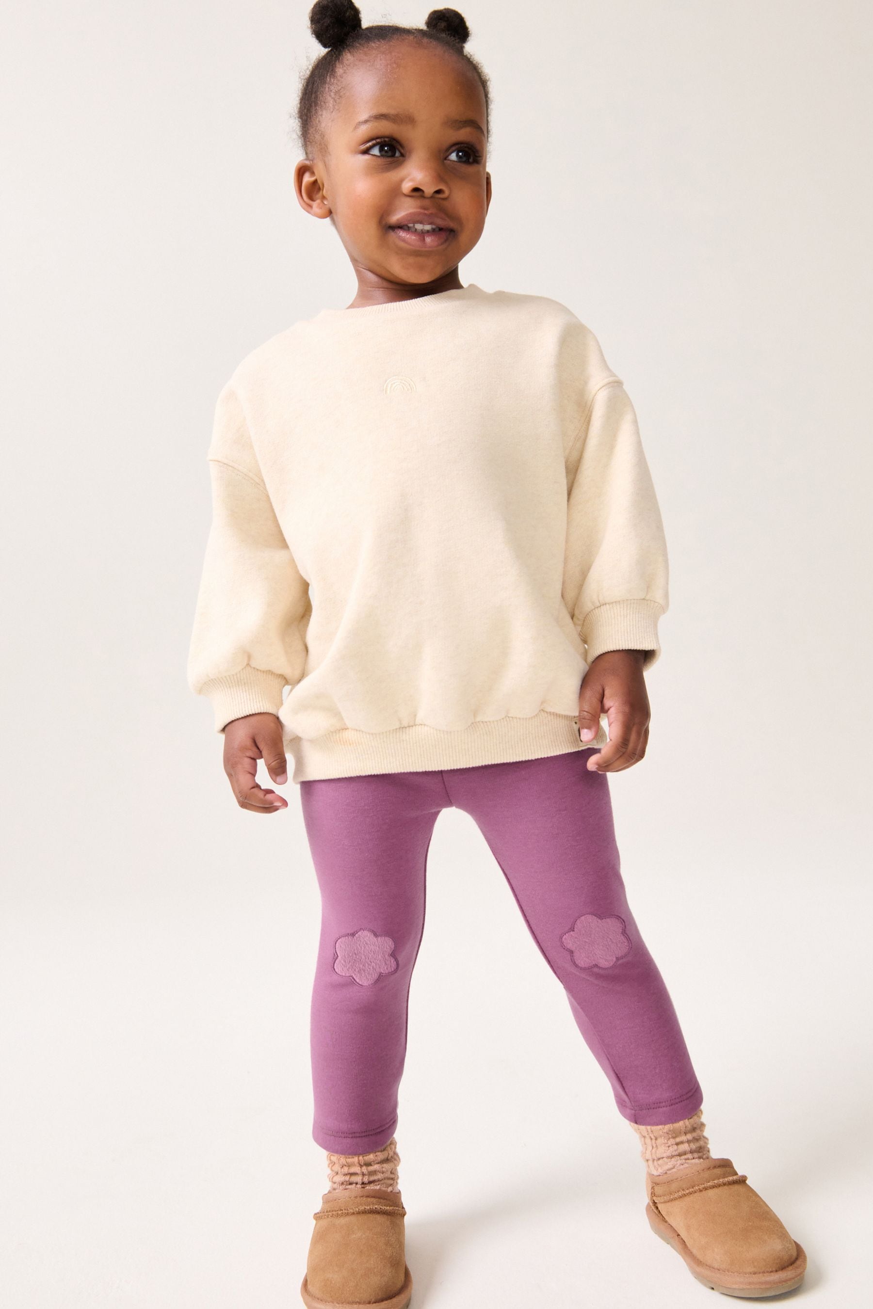 Purple Cosy Fleece Lined Leggings (3mths-7yrs)