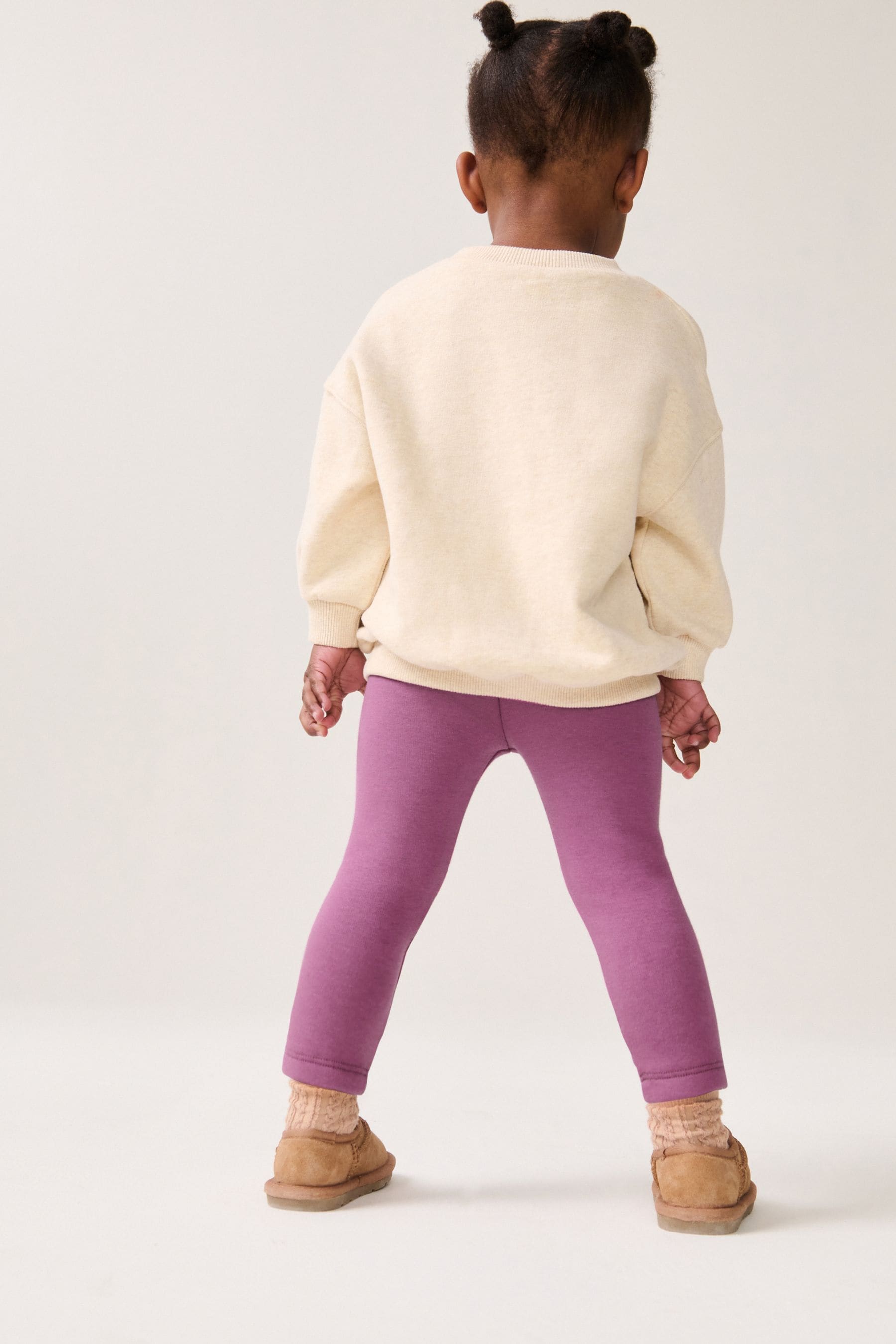 Purple Cosy Fleece Lined Leggings (3mths-7yrs)