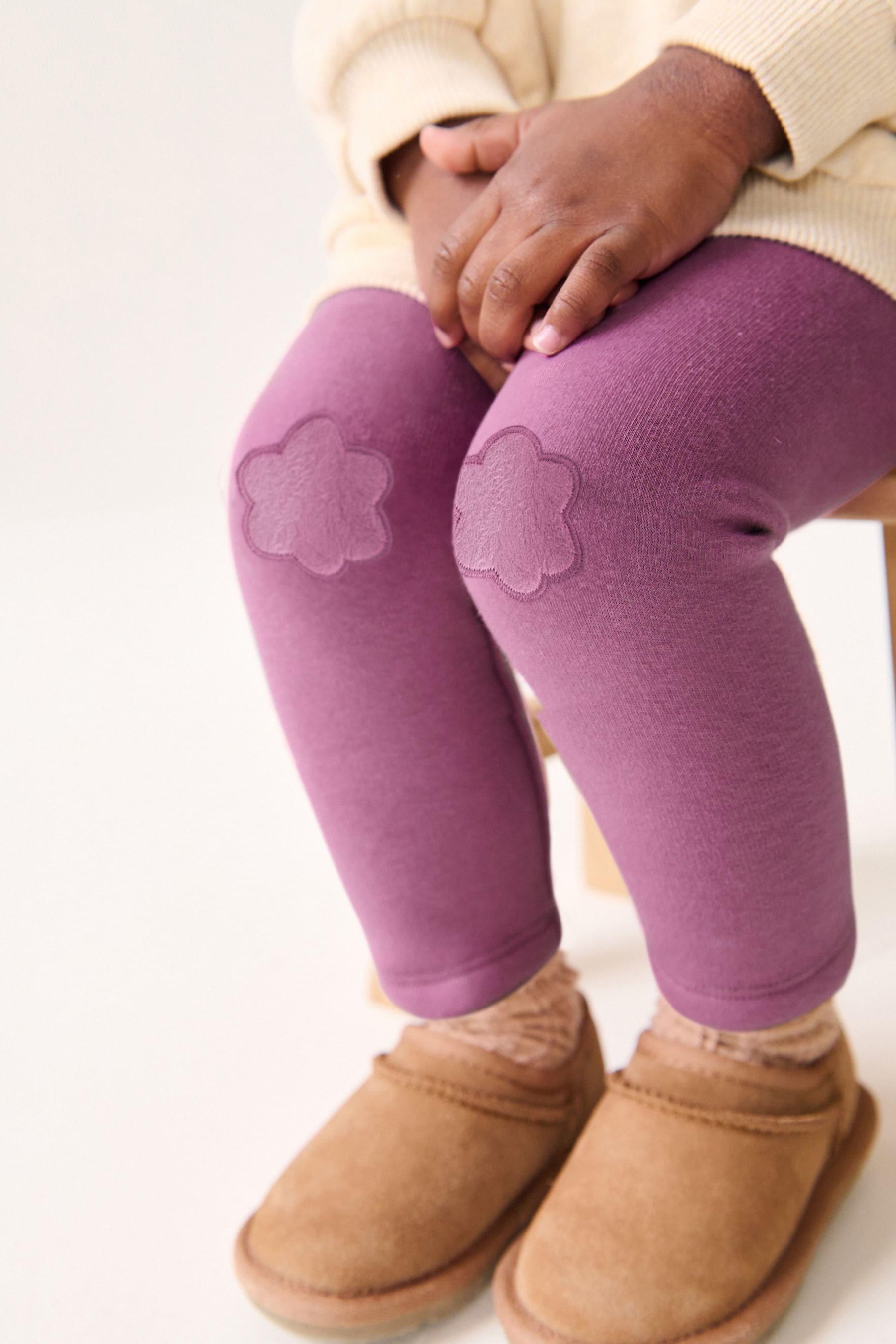 Purple Cosy Fleece Lined Leggings (3mths-7yrs)