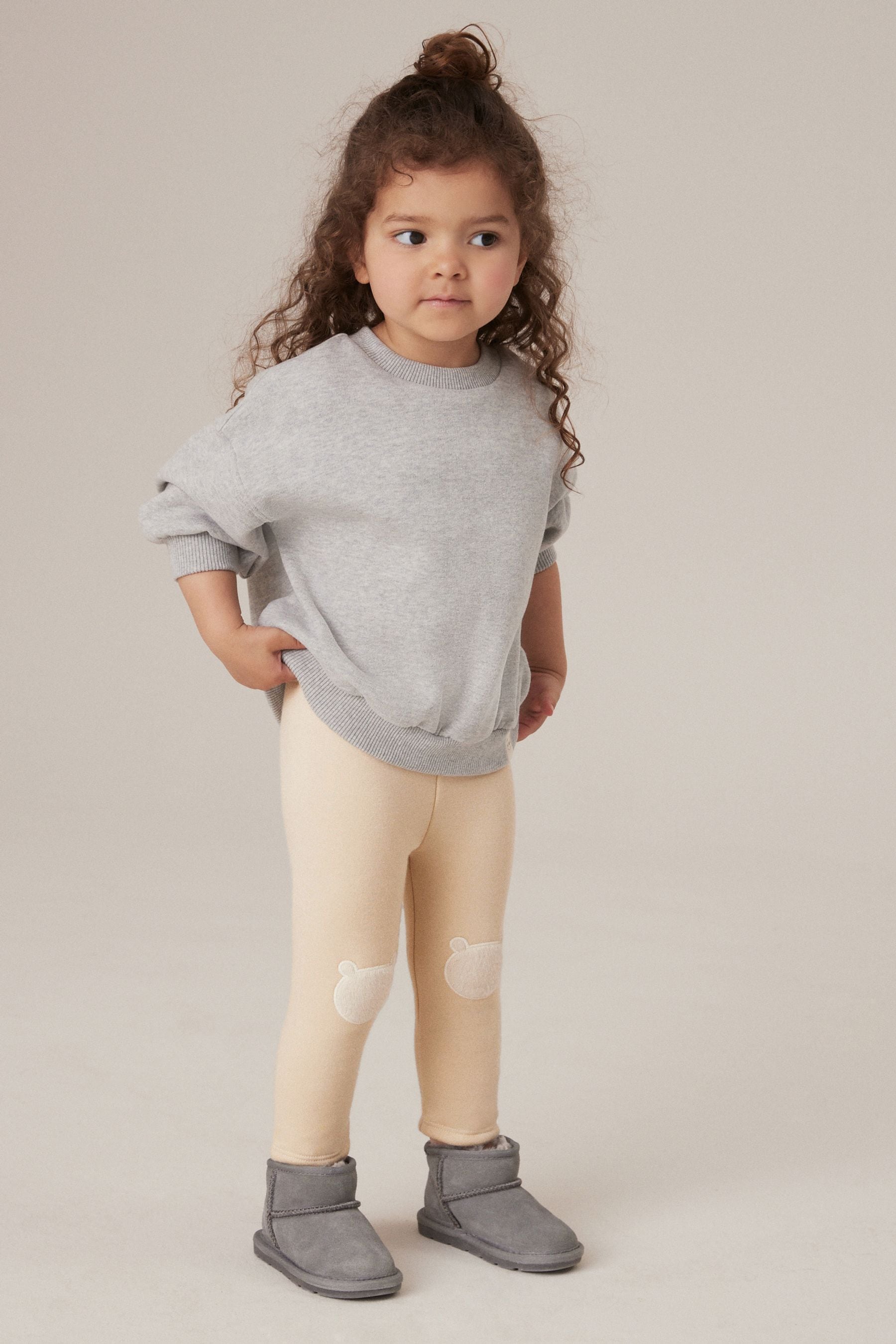 Cream Cosy Fleece Lined Leggings (3mths-7yrs)