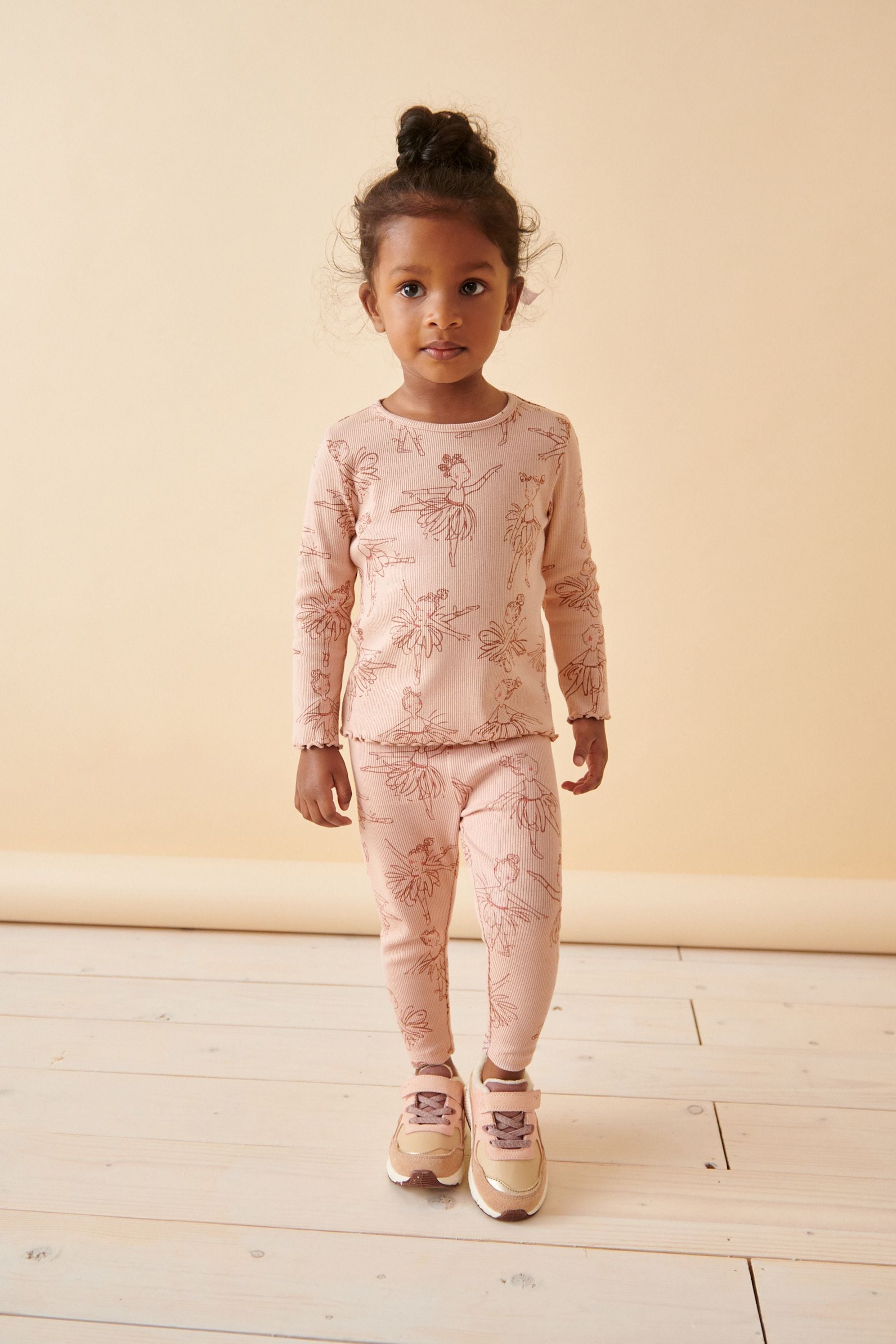 Pink Ballet Rib Jersey Leggings (3mths-7yrs)