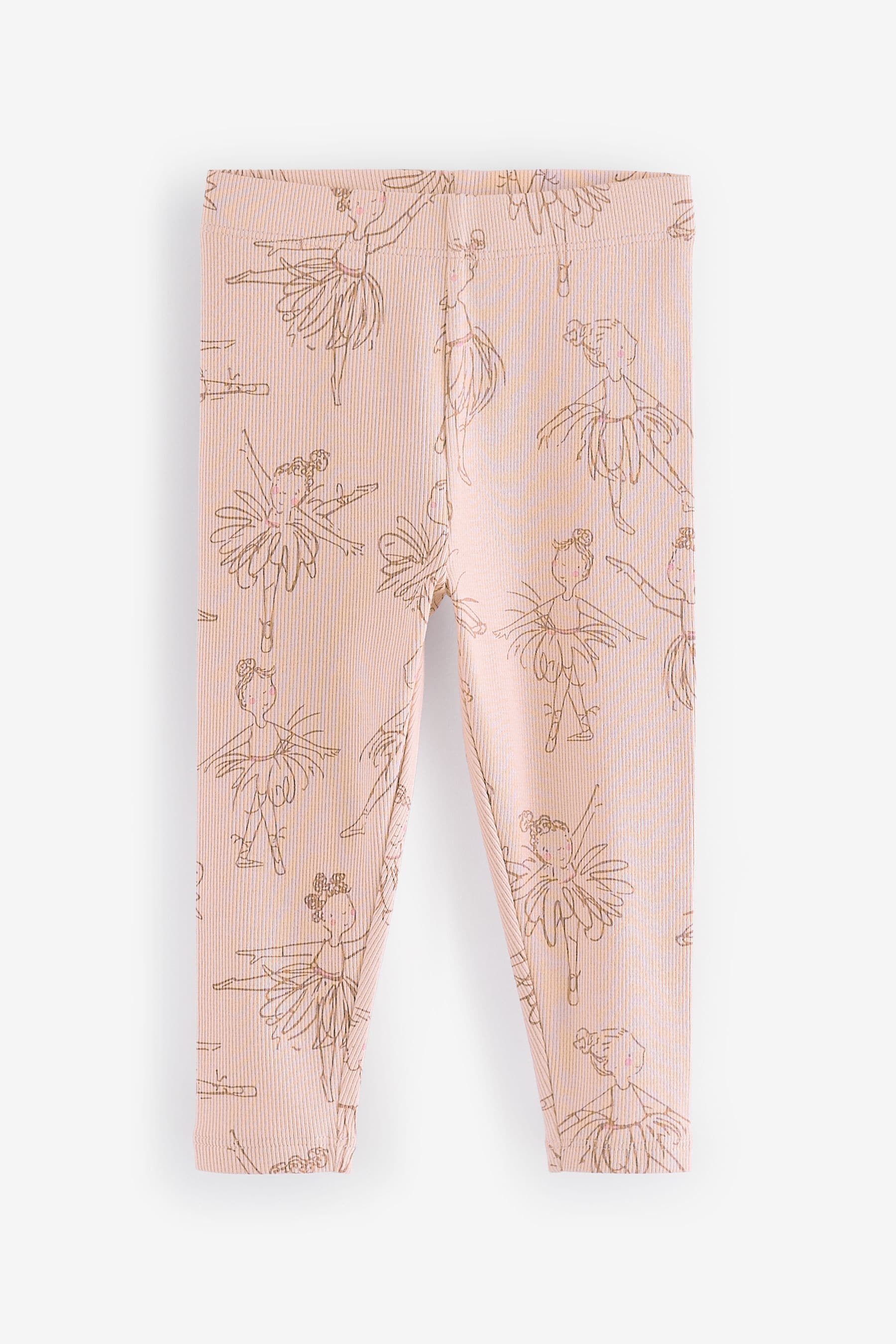 Pink Ballet Rib Jersey Leggings (3mths-7yrs)