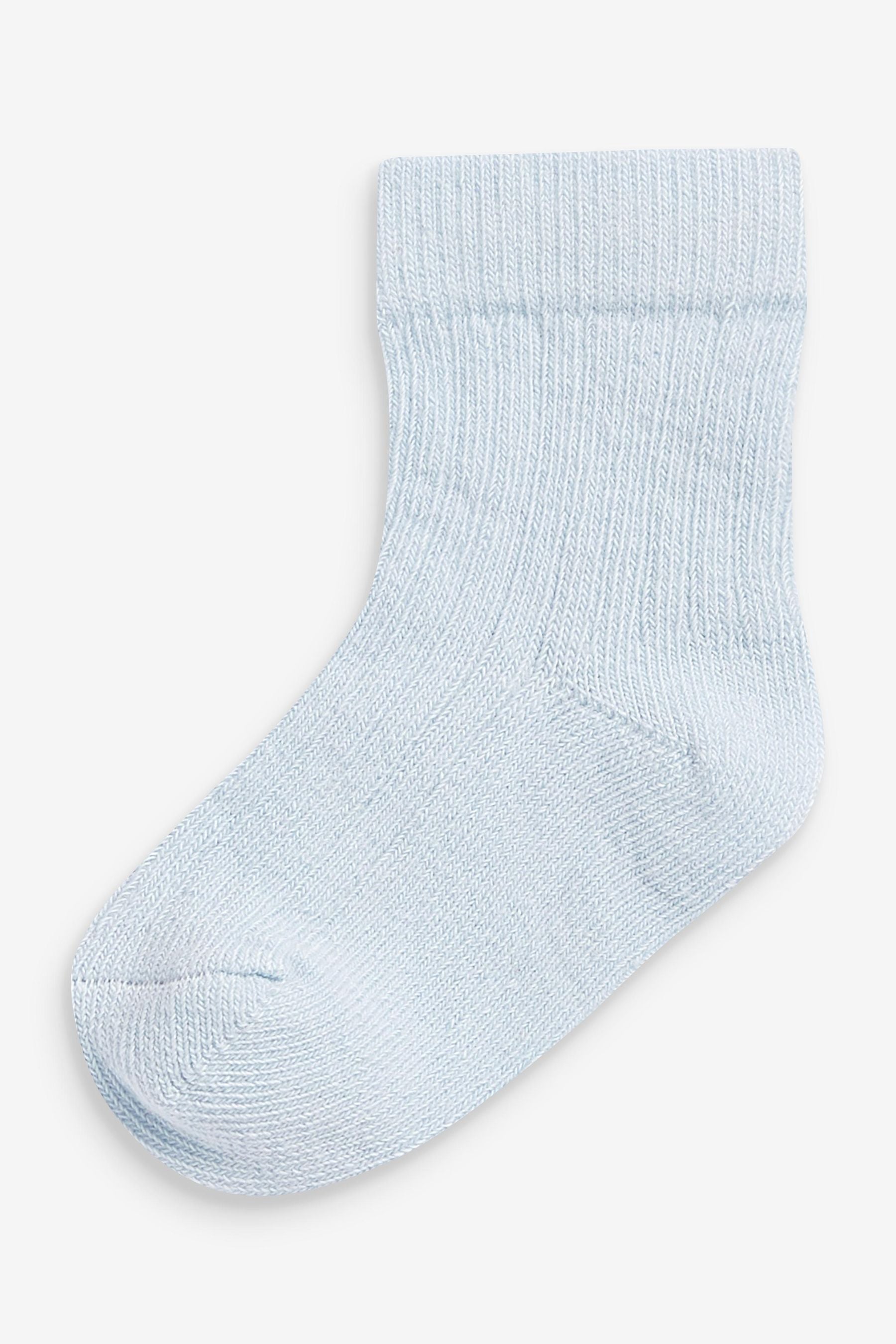 Blue 7 Pack Baby Socks (0mths-2yrs)