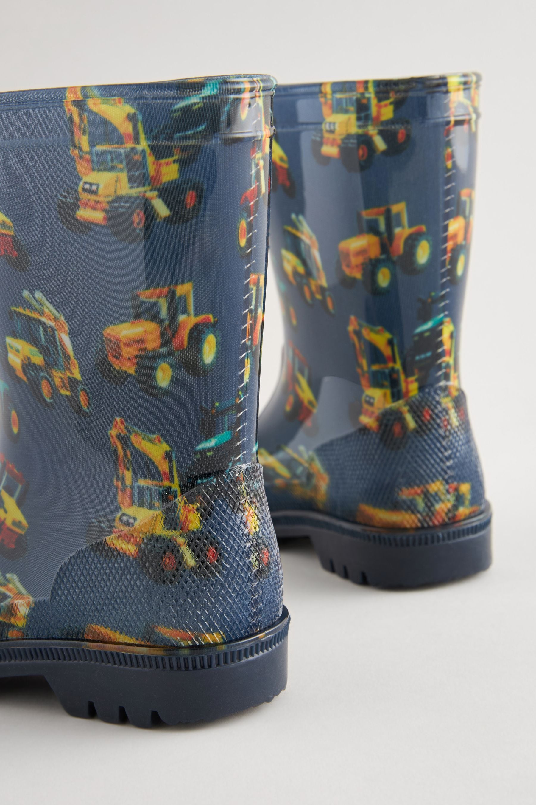 Navy Digger Print Wellies