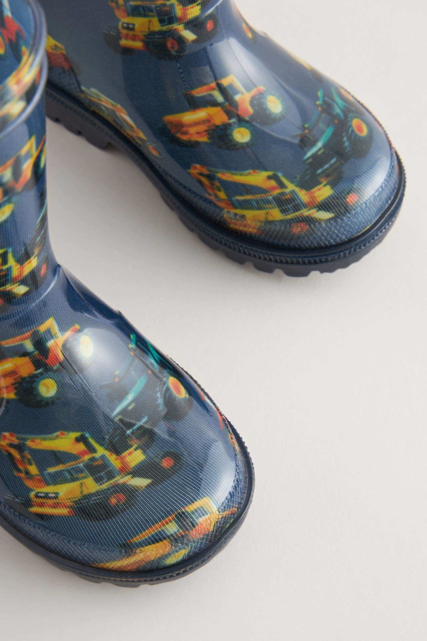 Navy Digger Print Wellies