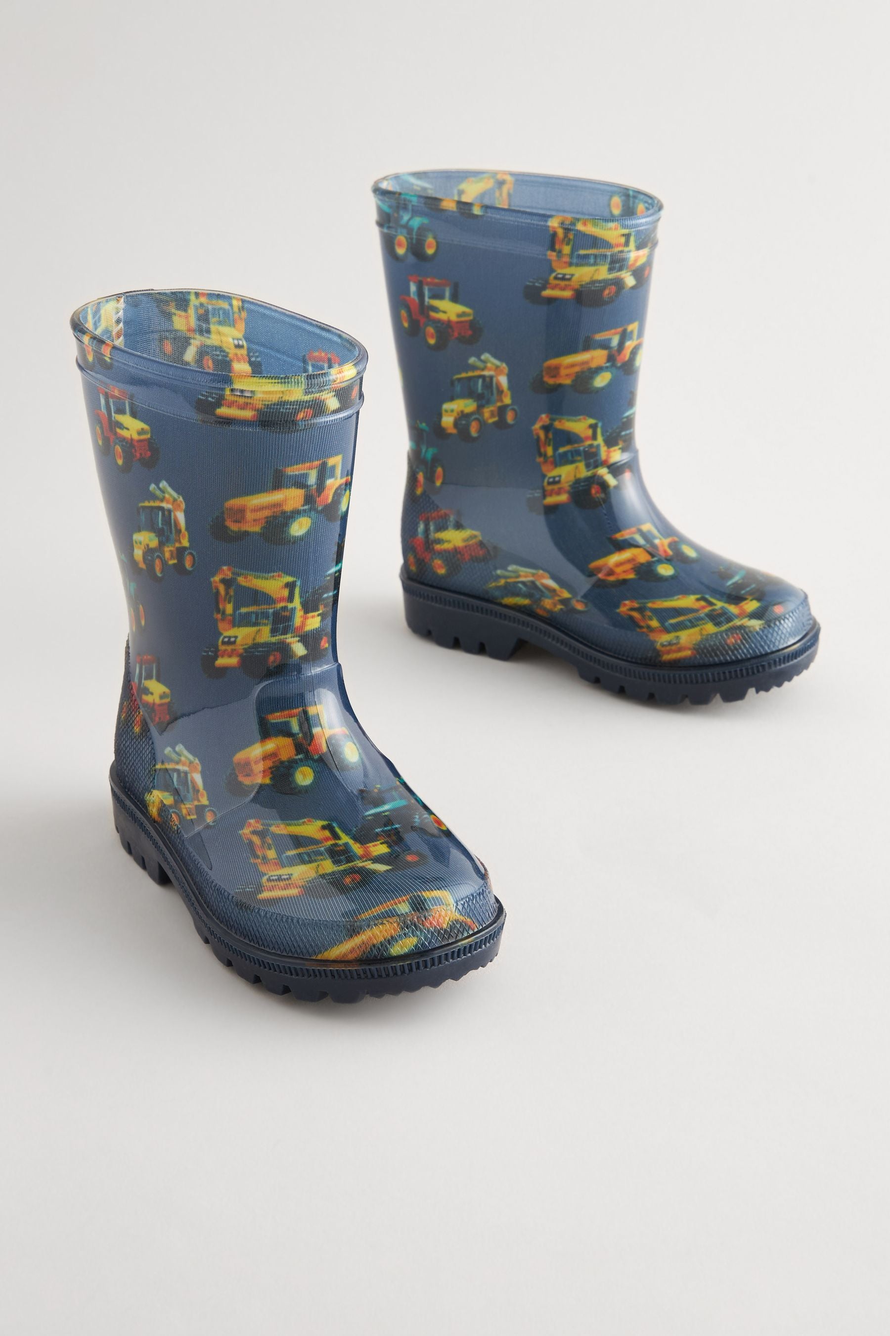 Navy Digger Print Wellies