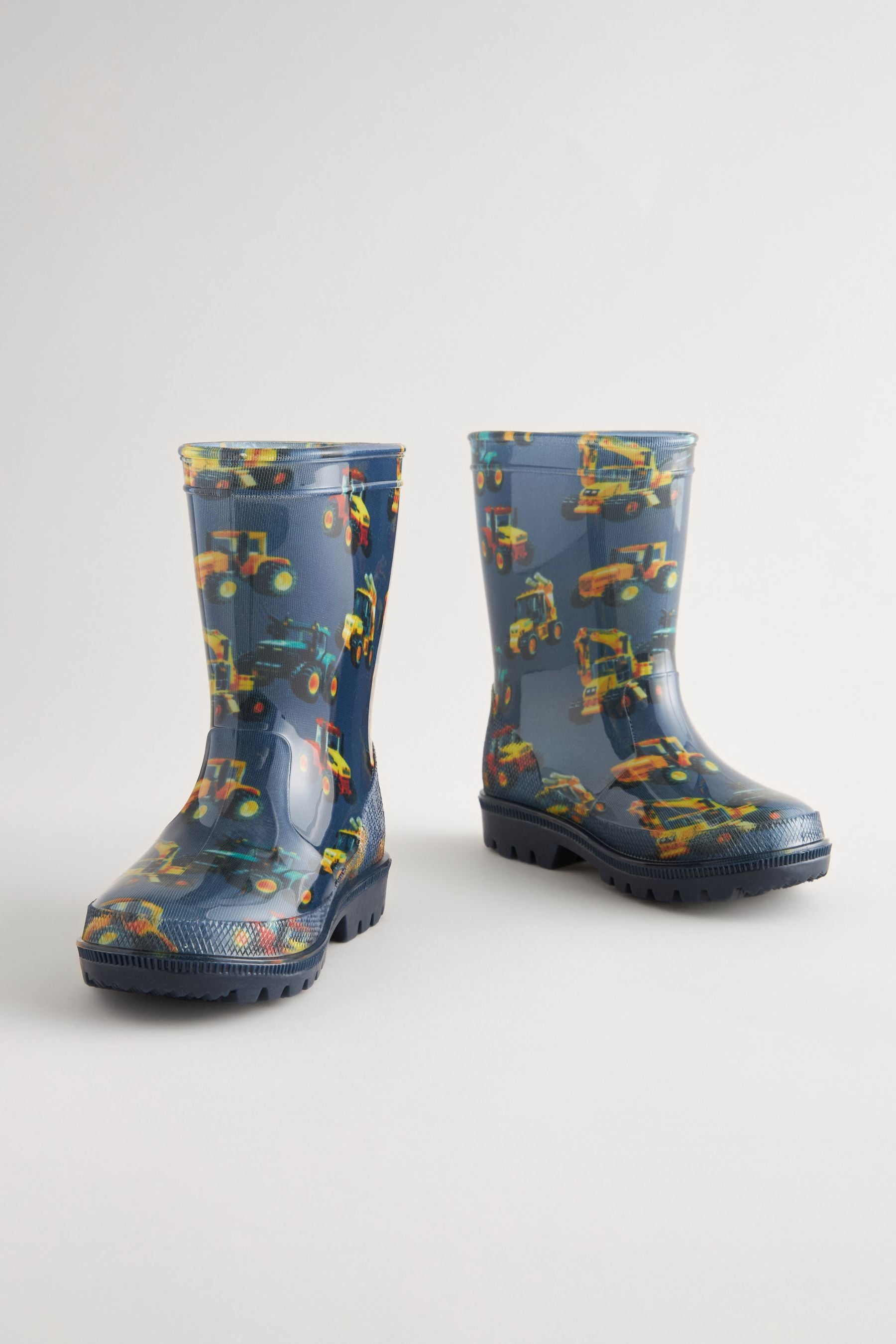 Navy Digger Print Wellies