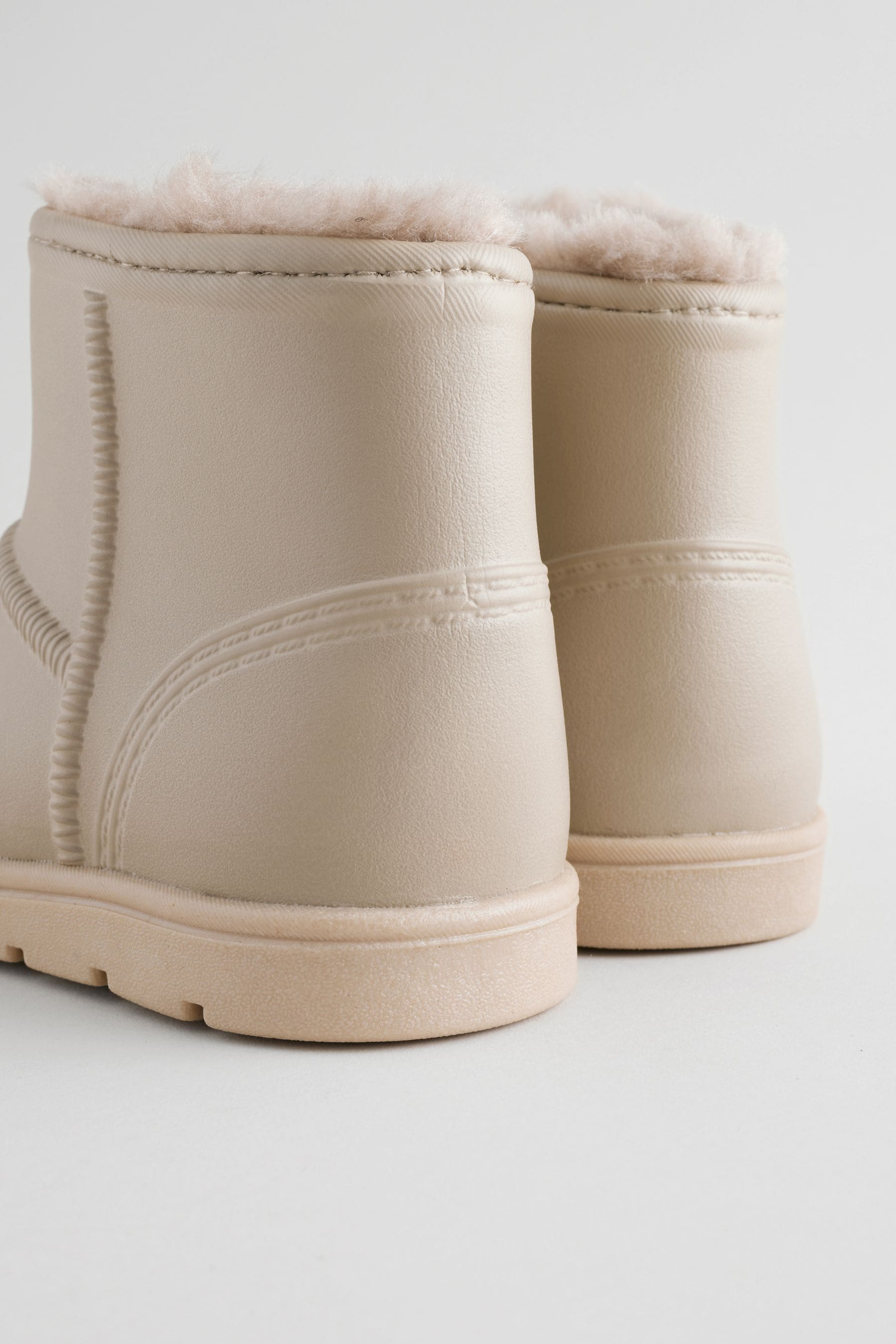 Neutral Warm Lined  Lightweight Ankle Boot Wellies