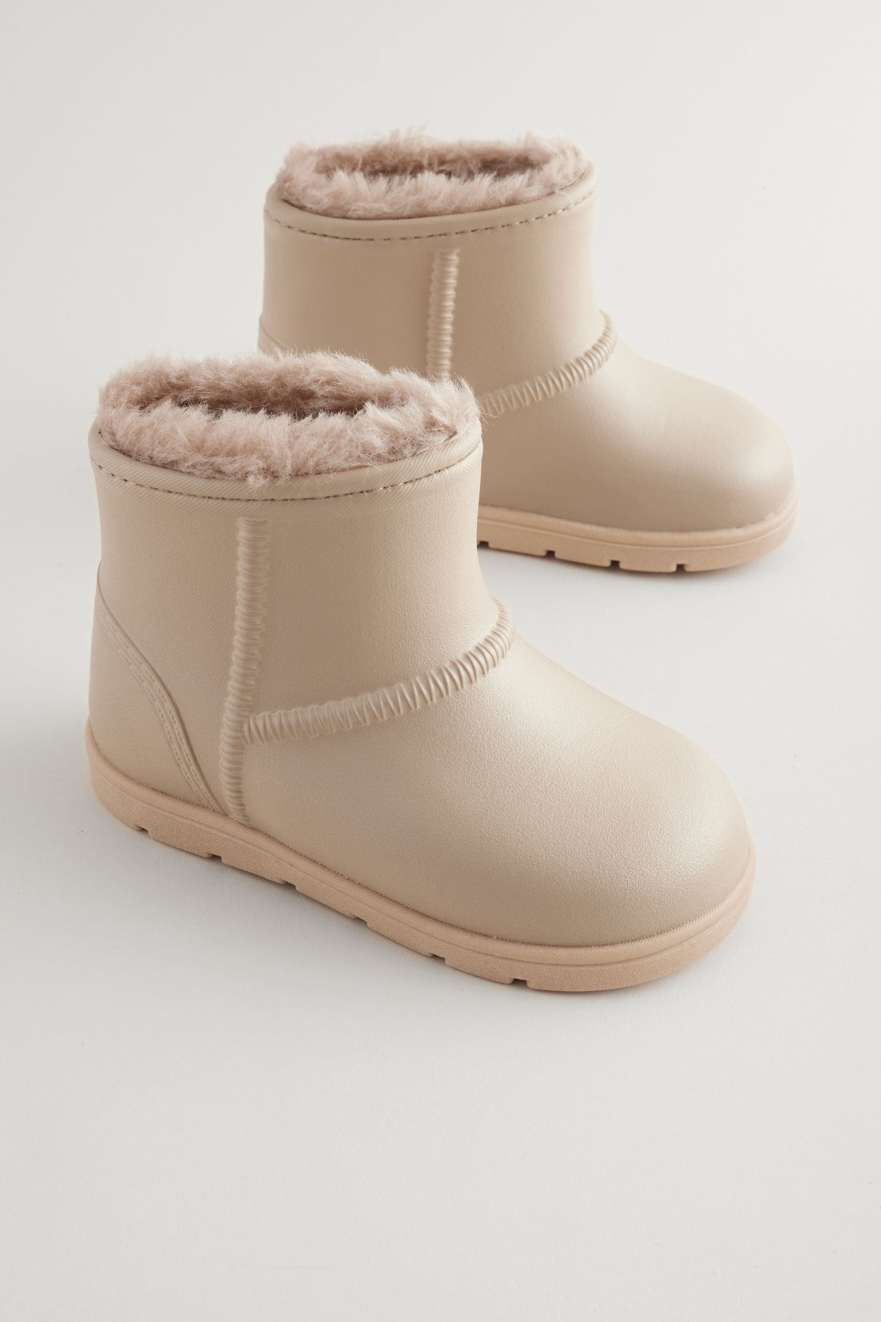 Neutral Warm Lined  Lightweight Ankle Boot Wellies