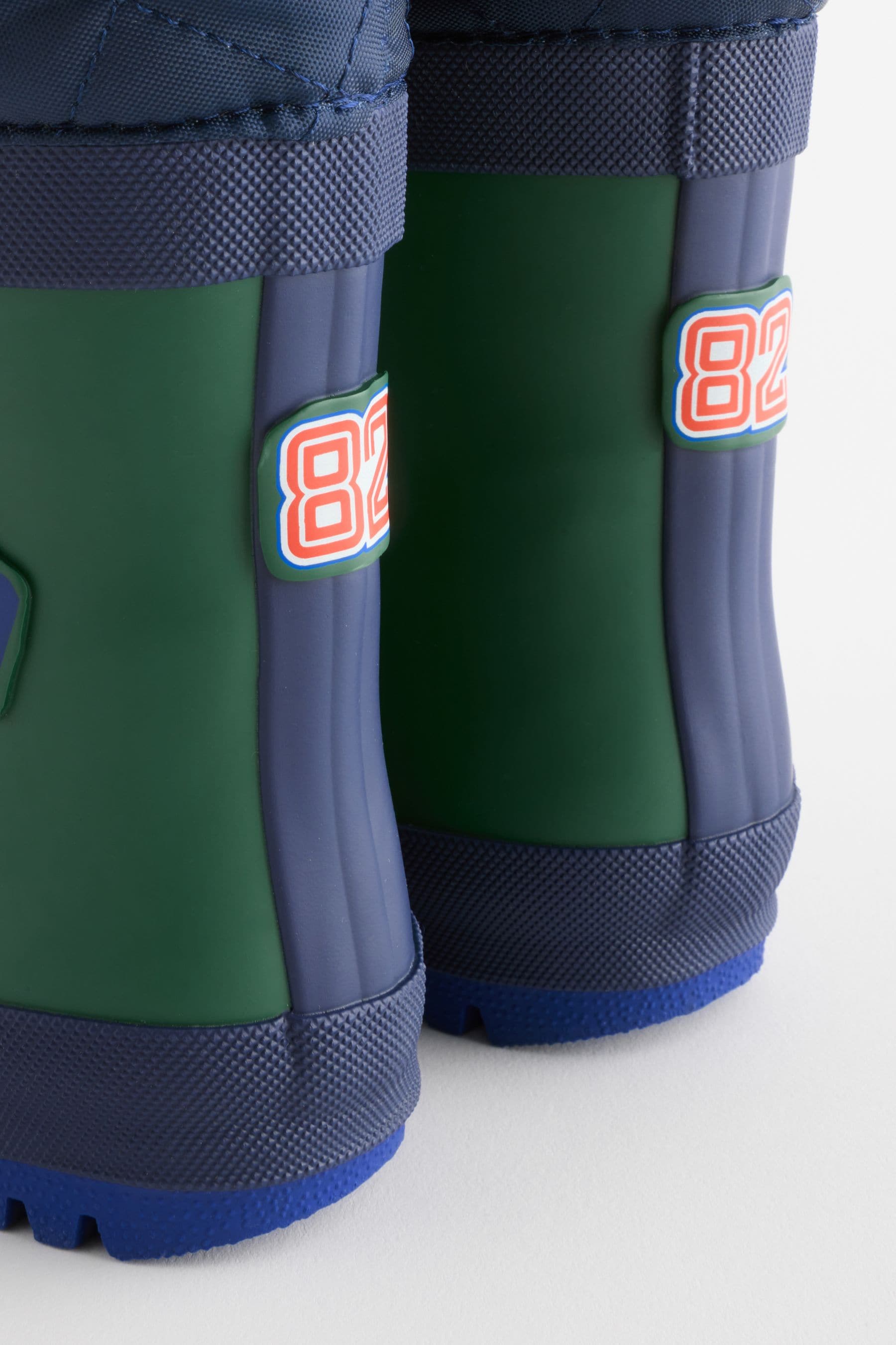 Dark Green Varsity Badge Thermal Thinsulate™ Lined Cuff Wellies