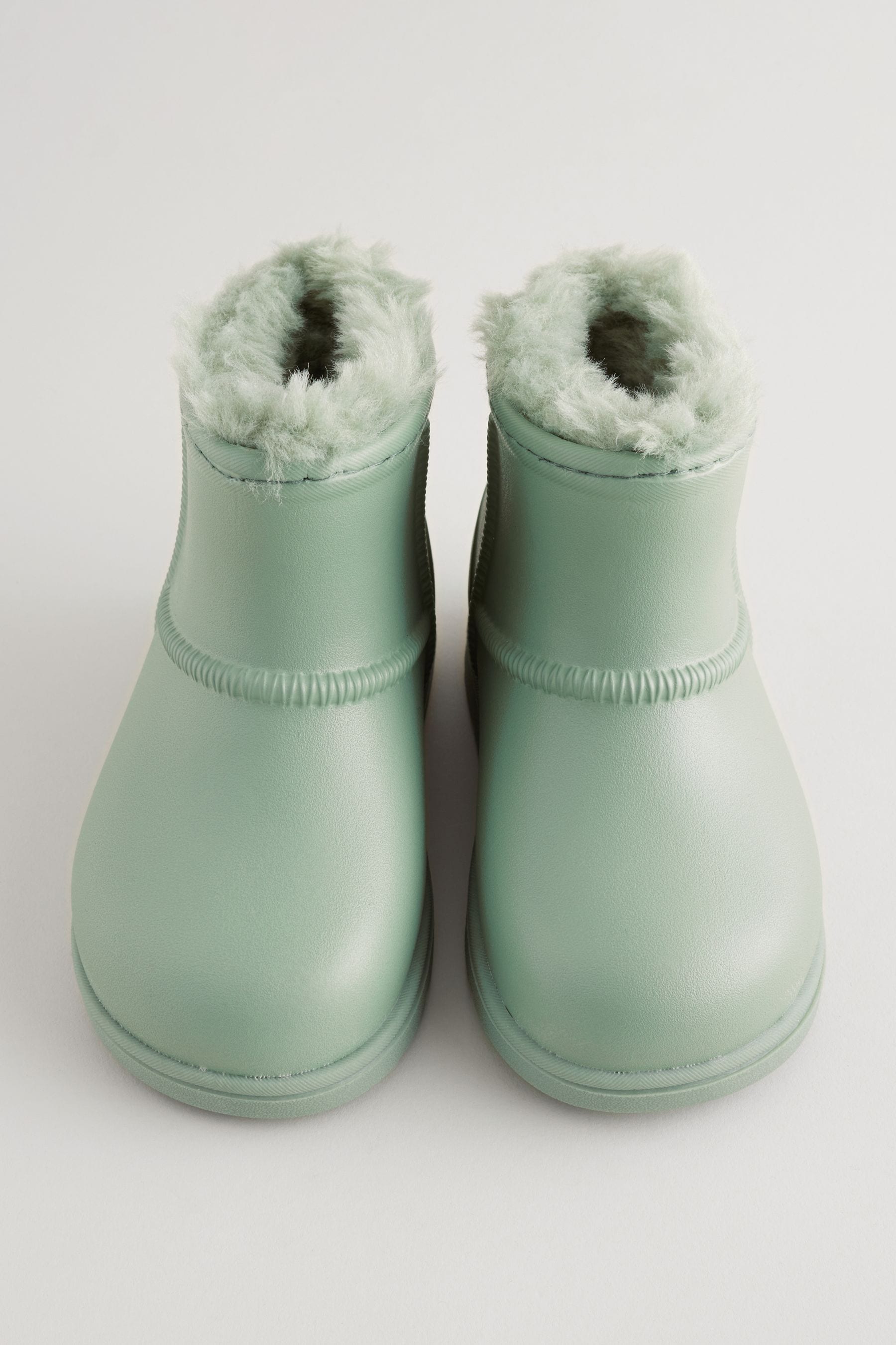 Green Warm Lined  Lightweight Ankle Boot Wellies