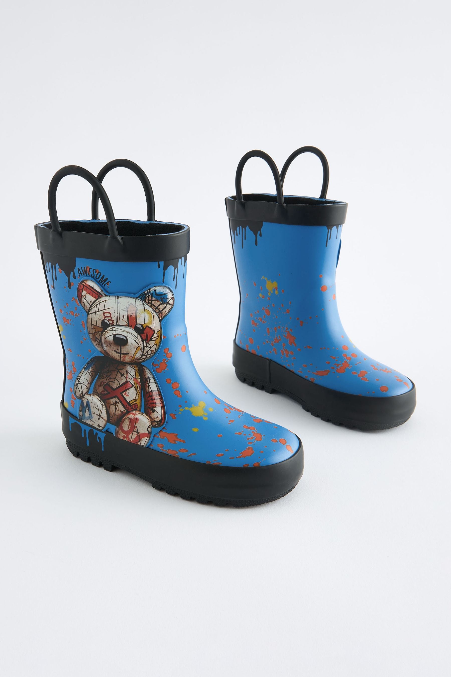 Cobalt Blue Bear Handle Wellies