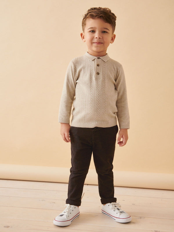 Brown Stretch Chinos Trousers (3mths-7yrs)