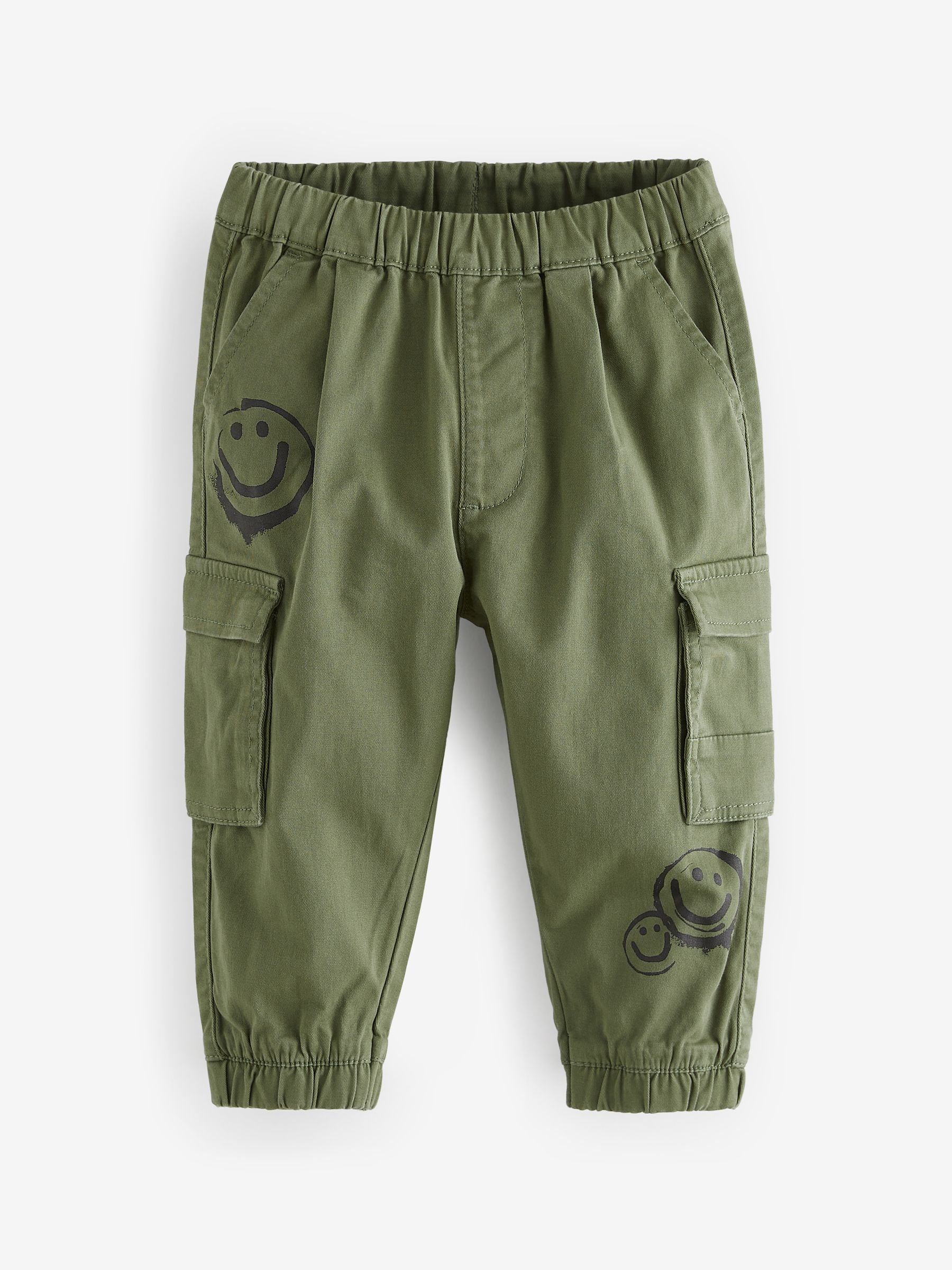 Khaki Green Printed Cargo Trousers (3mths-7yrs)