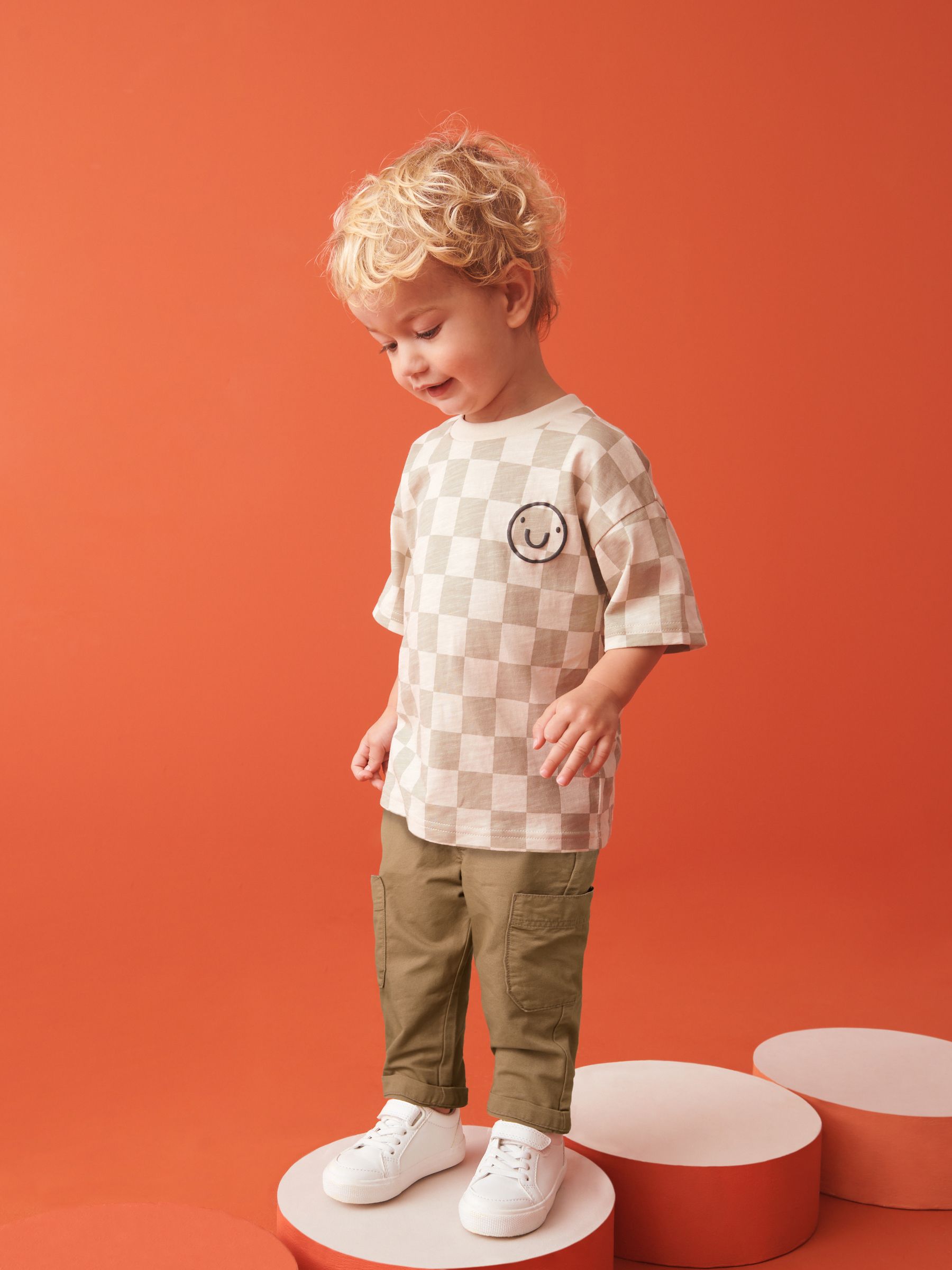 Tan Brown 100% Cotton Side Pocket Pull-On Trousers (3mths-7yrs)