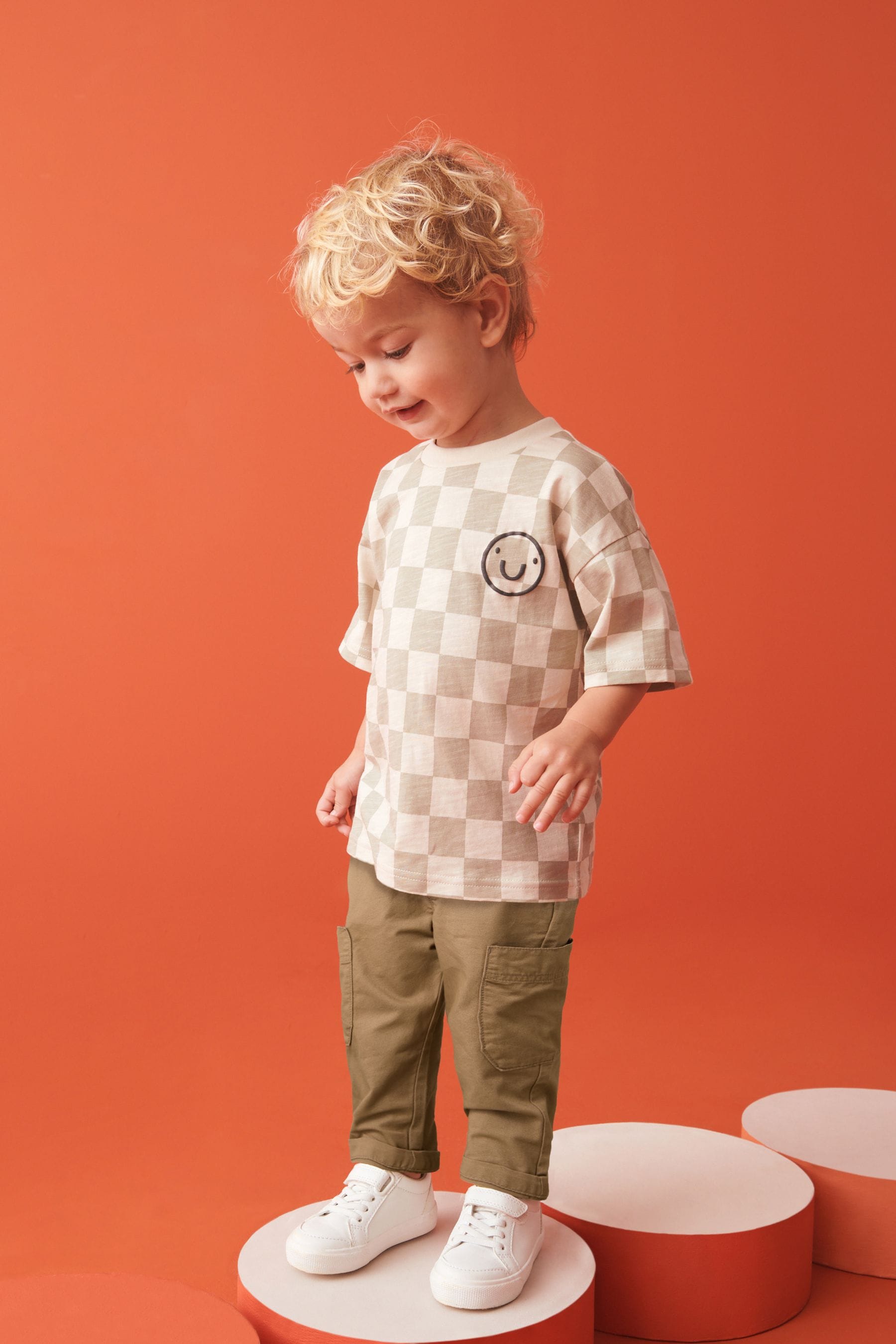 Tan Brown 100% Cotton Side Pocket Pull-On Trousers (3mths-7yrs)