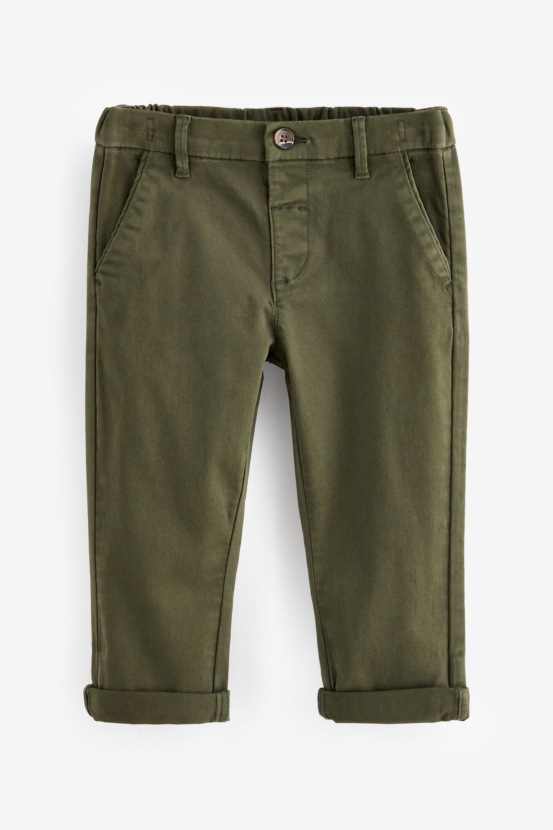 Khaki Green Stretch Chinos Trousers (3mths-7yrs)