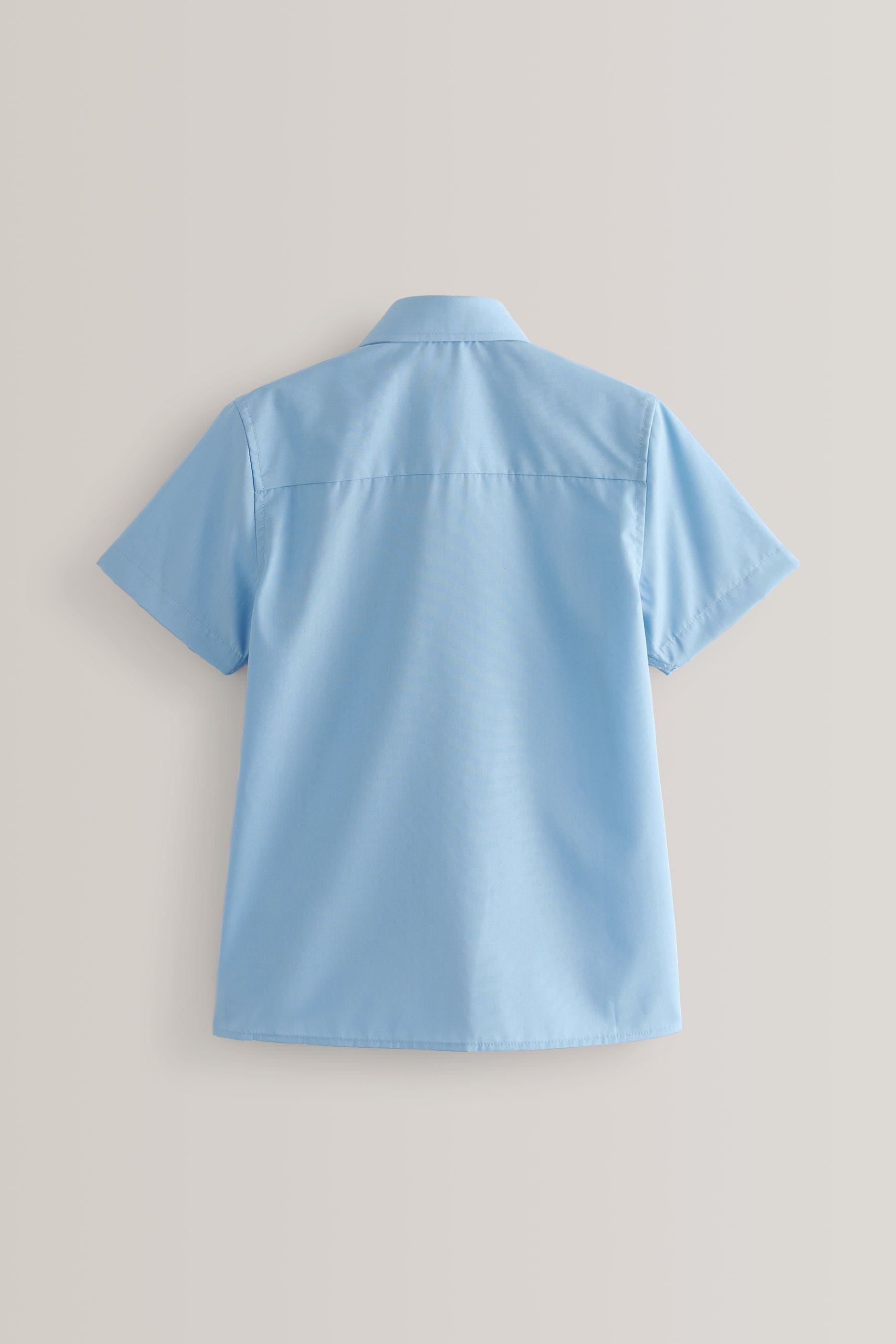 Blue Regular Fit 2 Pack Short Sleeve School Shirts (3-17yrs)