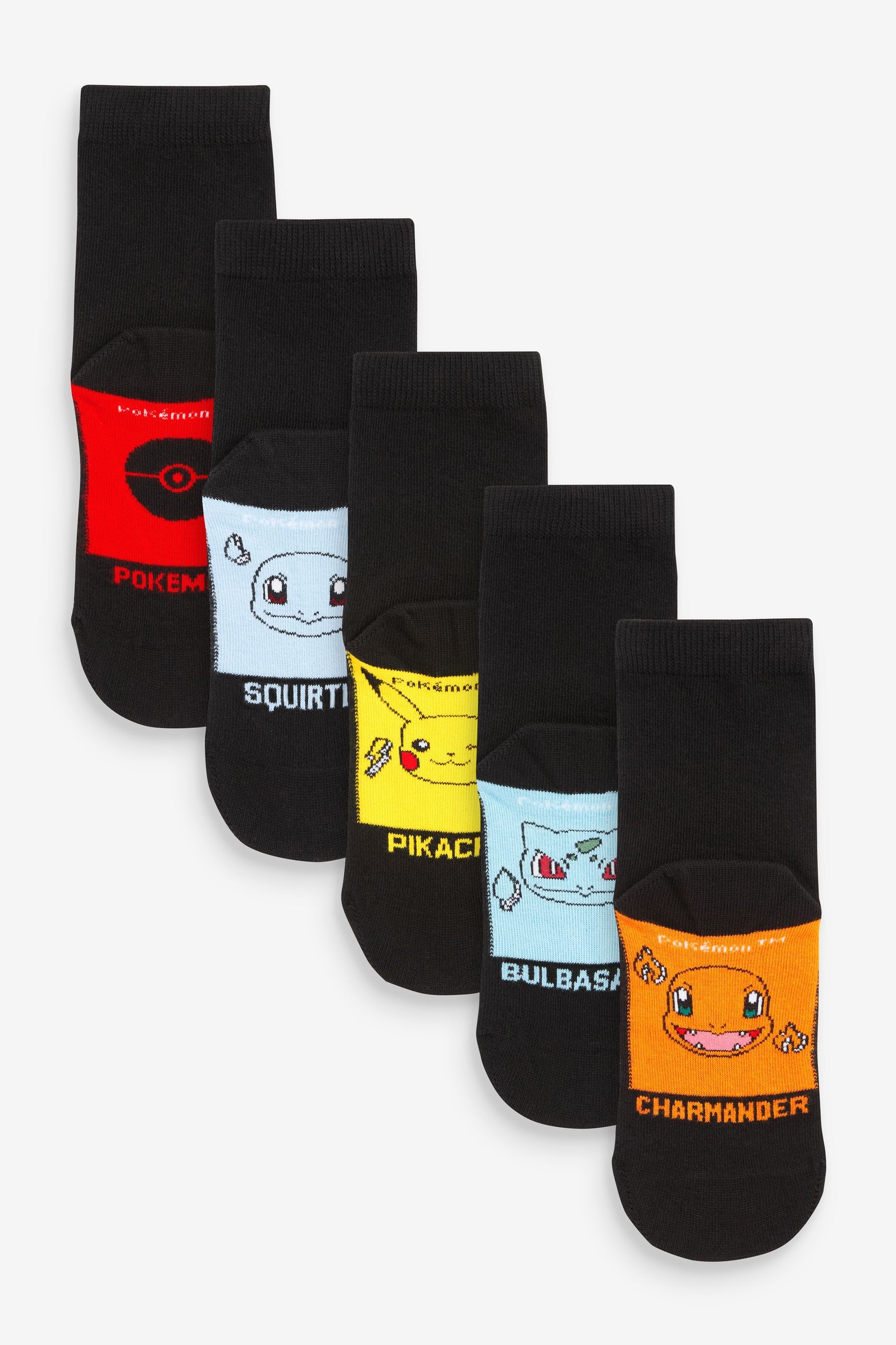 Black 5 Pack Cotton Rich Socks