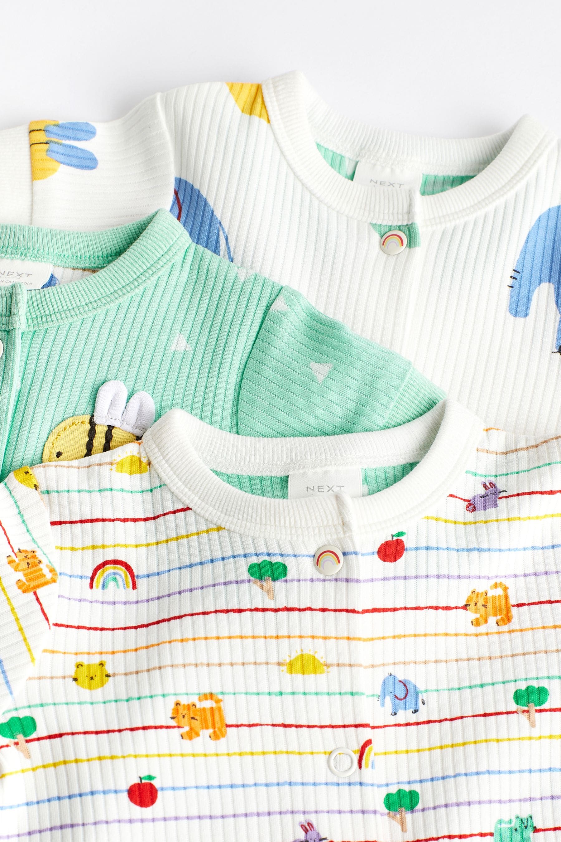 Bright Character Baby Rompers 3 Pack (0mths-3yrs)