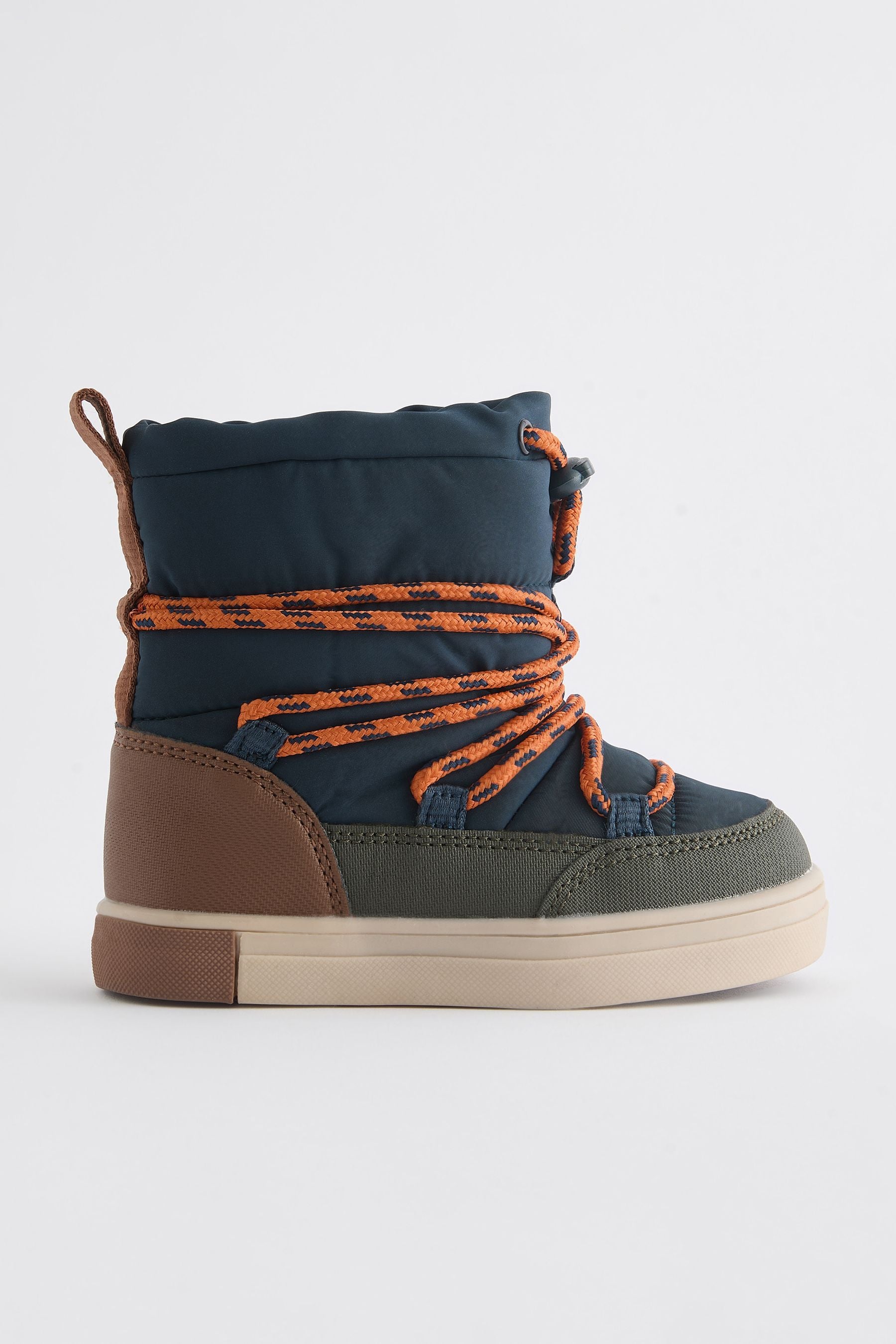 Navy/Khaki Thermal Thinsulate™ Lined Quilted Water Resistant Boots