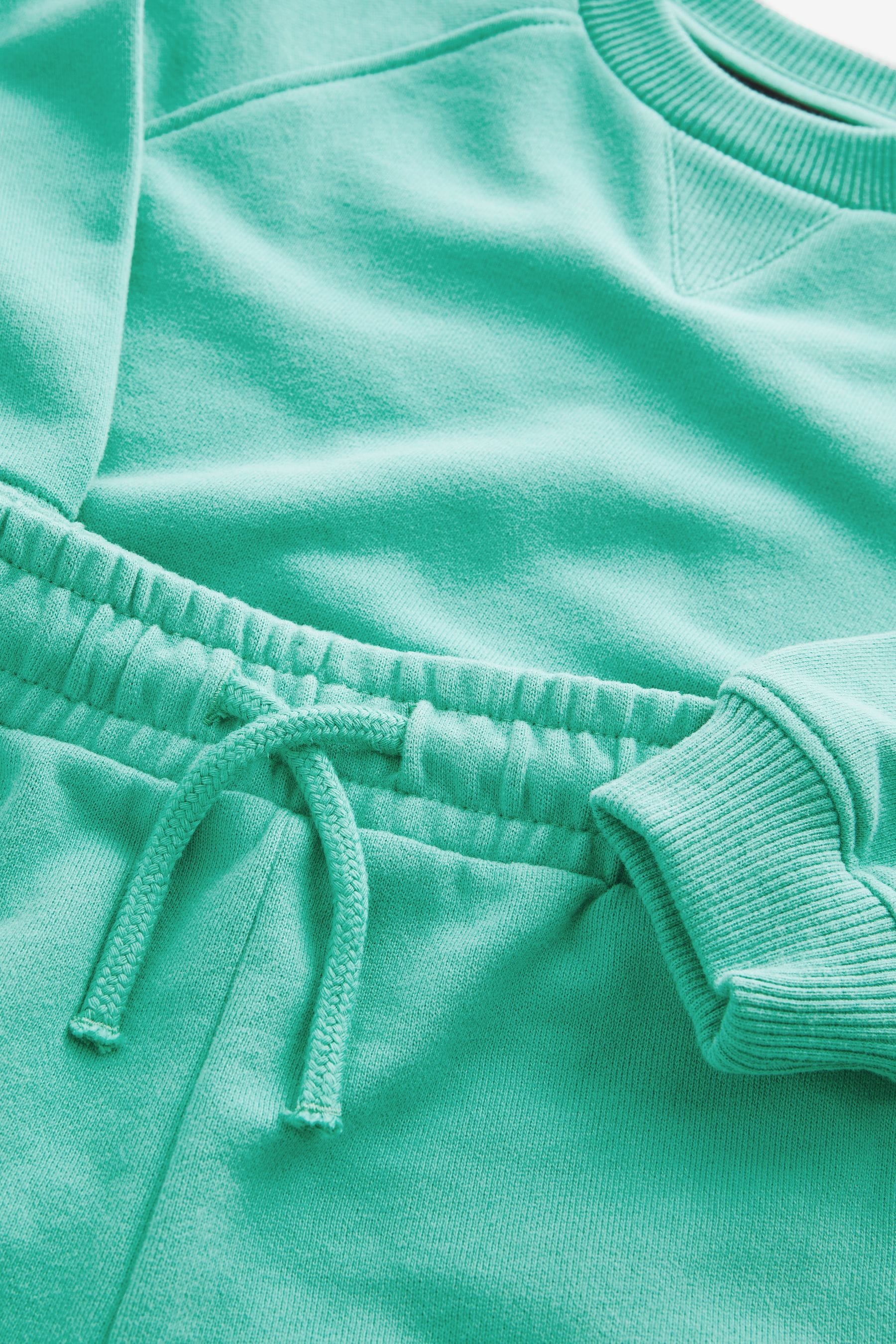 Mint Green Oversized Sweatshirt and Shorts Set (3mths-7yrs)